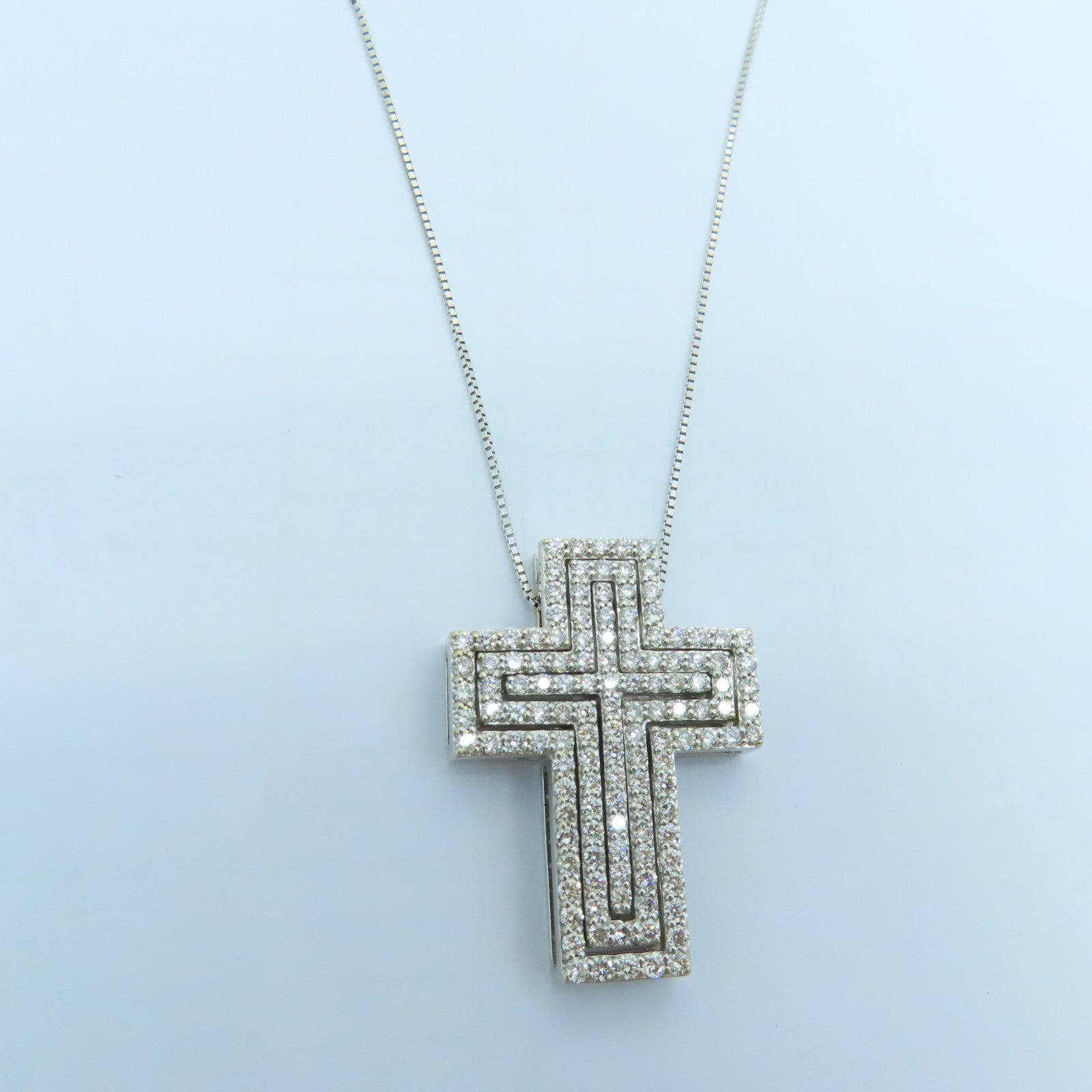 JEWELRY 18K白金Diamond Necklace 1.0ct/0.70ct钻石项链