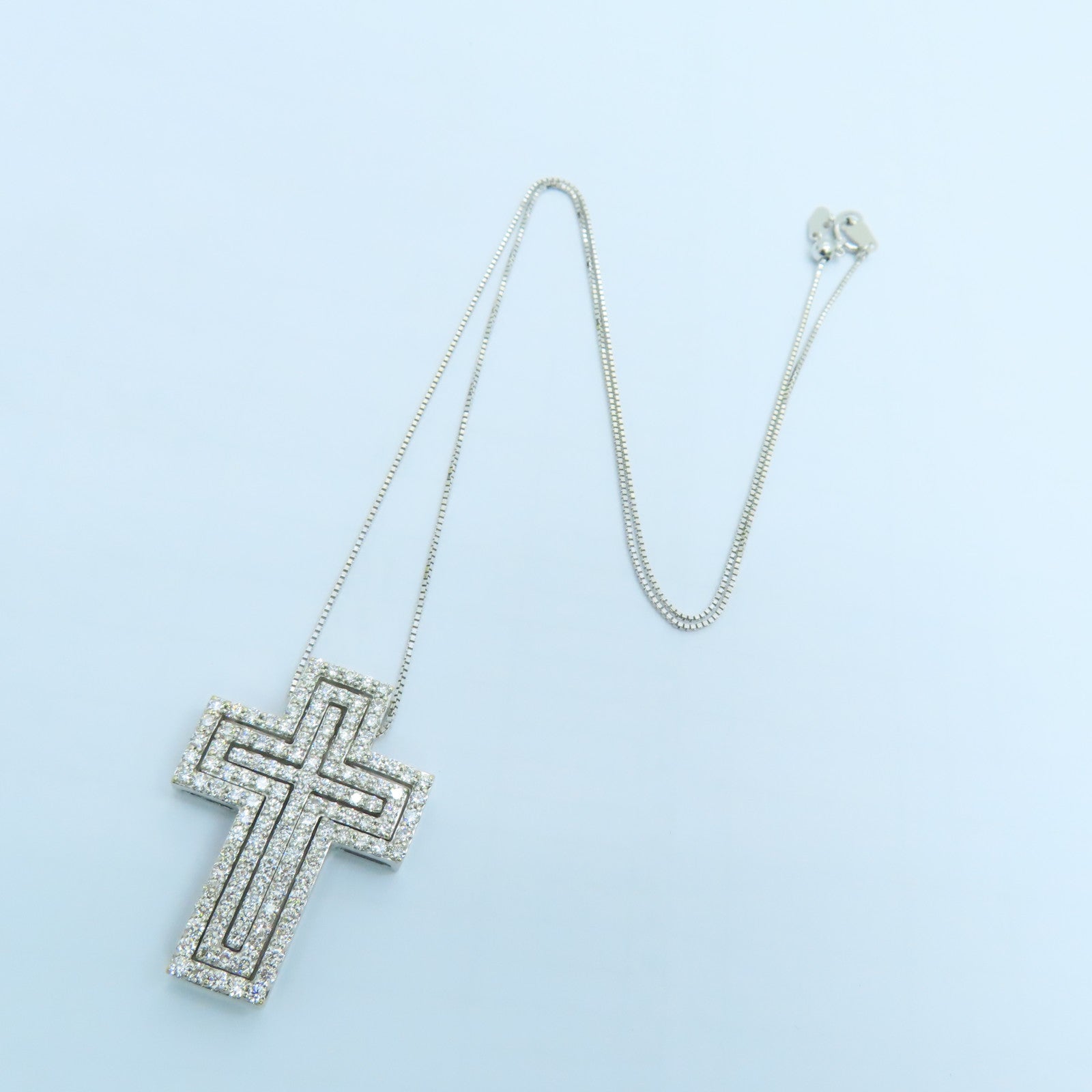 JEWELRY 18K白金Diamond Necklace 1.0ct/0.70ct钻石项链