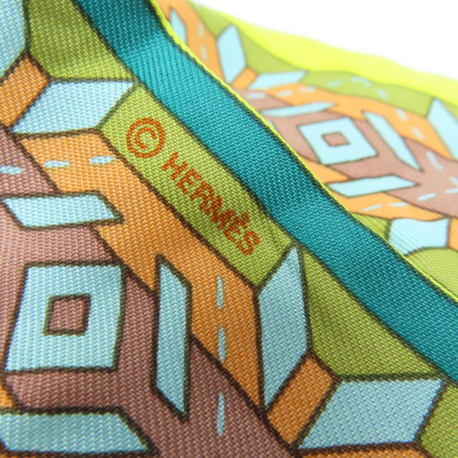 HERMES 絲質Twilly Scarf絲巾彩色