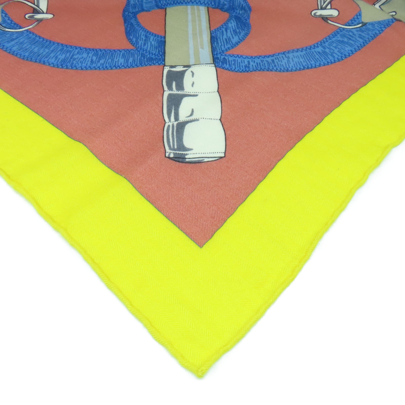 HERMES Cashmere/Silk Scarf Yellow/Pink