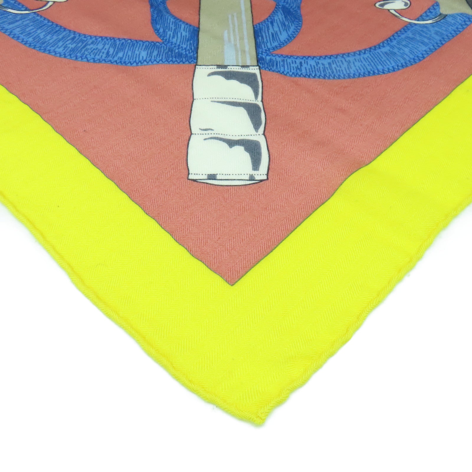 HERMES Cashmere/Silk Scarf Yellow/Pink