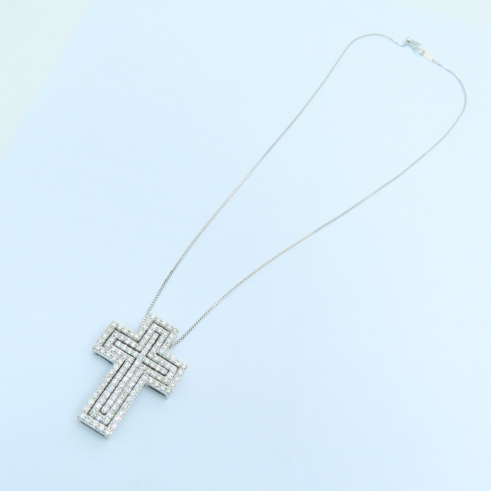 JEWELRY 18K白金Diamond Necklace 1.0ct/0.70ct钻石项链