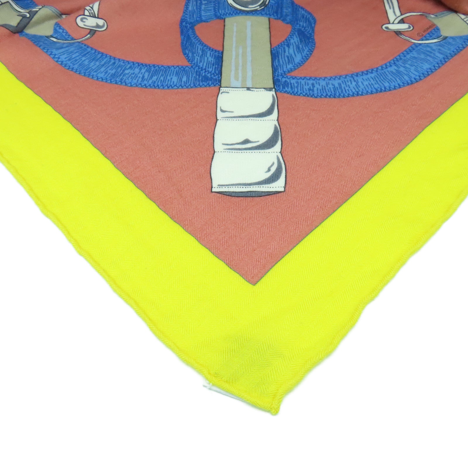 HERMES Cashmere/Silk Scarf Yellow/Pink