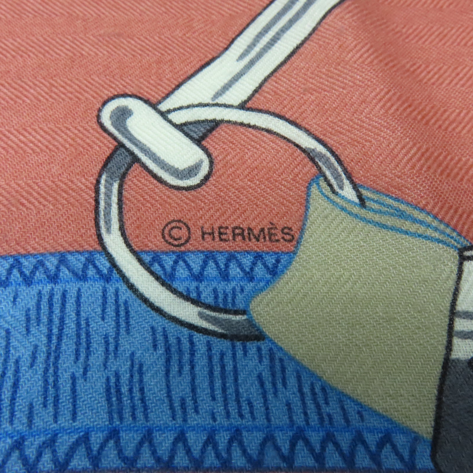 HERMES Cashmere/Silk Scarf Yellow/Pink