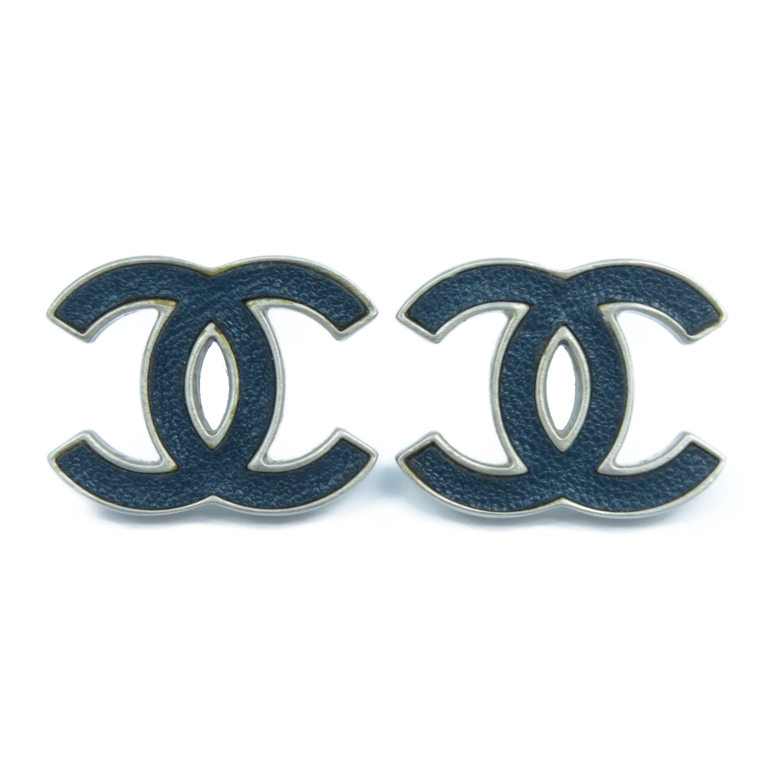 CHANEL 金屬Earrings耳環藍色/銀色