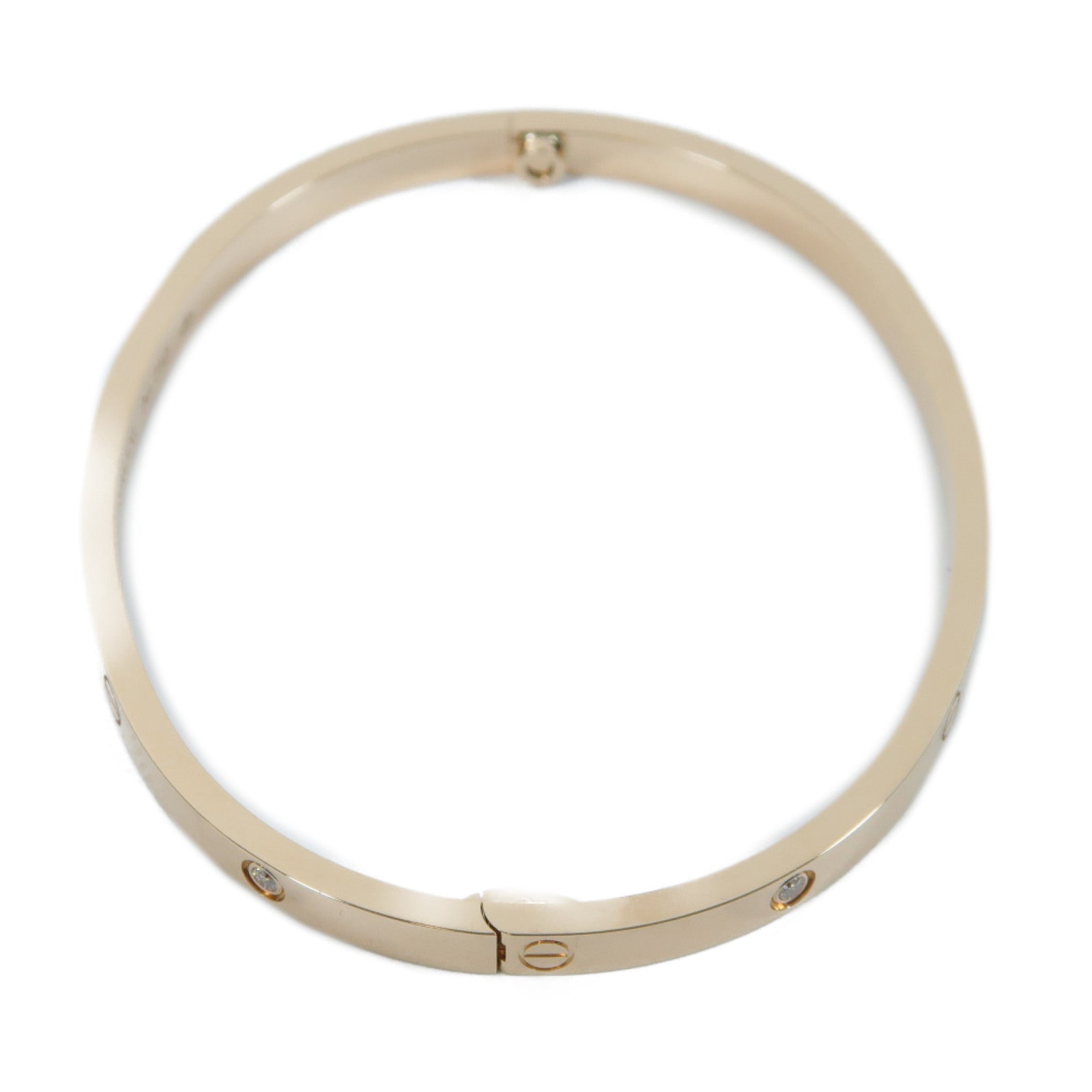 CARTIER 18K玫瑰金Love Bracelet 6p Diamonds 0.15ct鑽石手鐲Cartier#17
