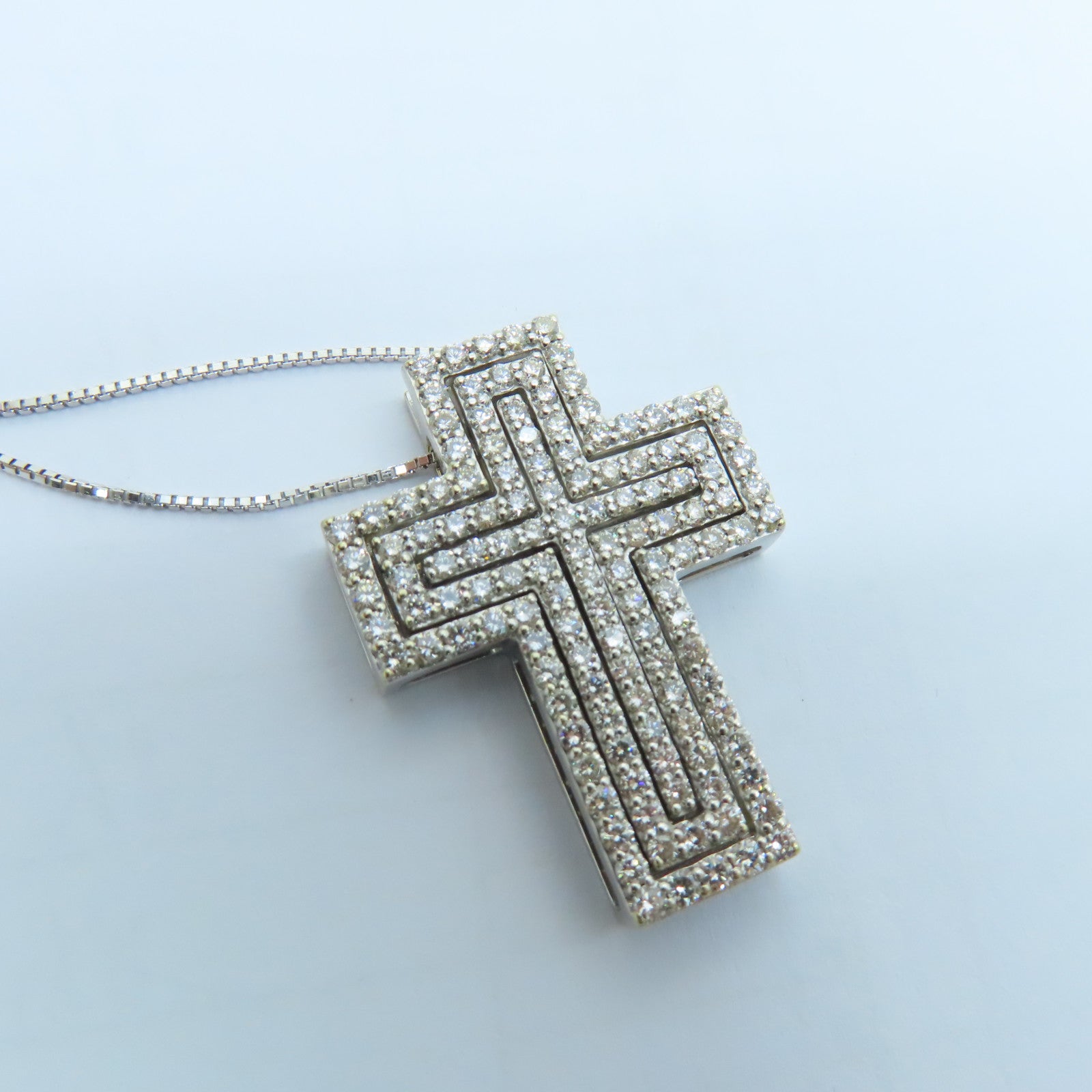JEWELRY 18K白金Diamond Necklace 1.0ct/0.70ct钻石项链