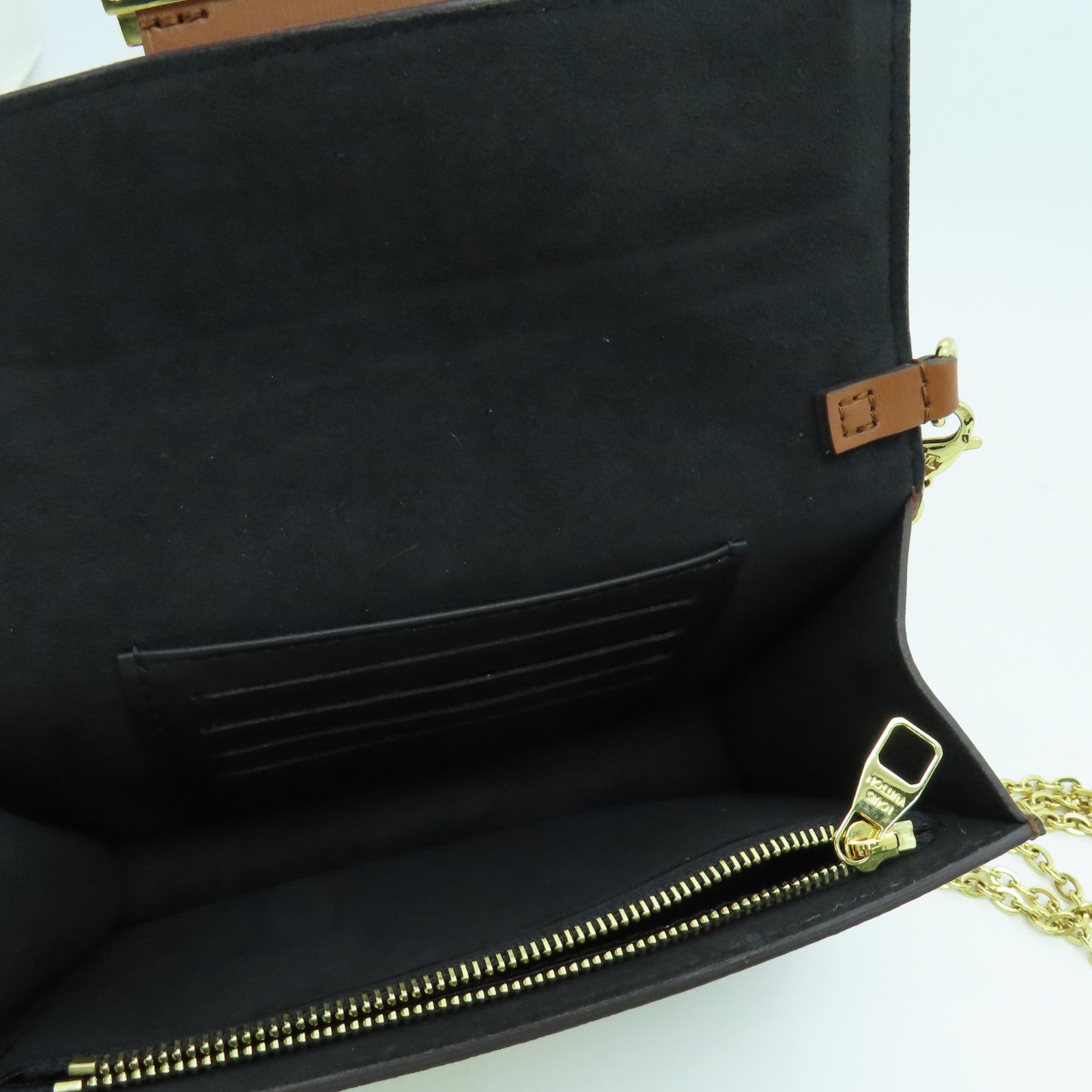 LOUIS VUITTON Monogram Dauphine金扣链带肩背袋啡色