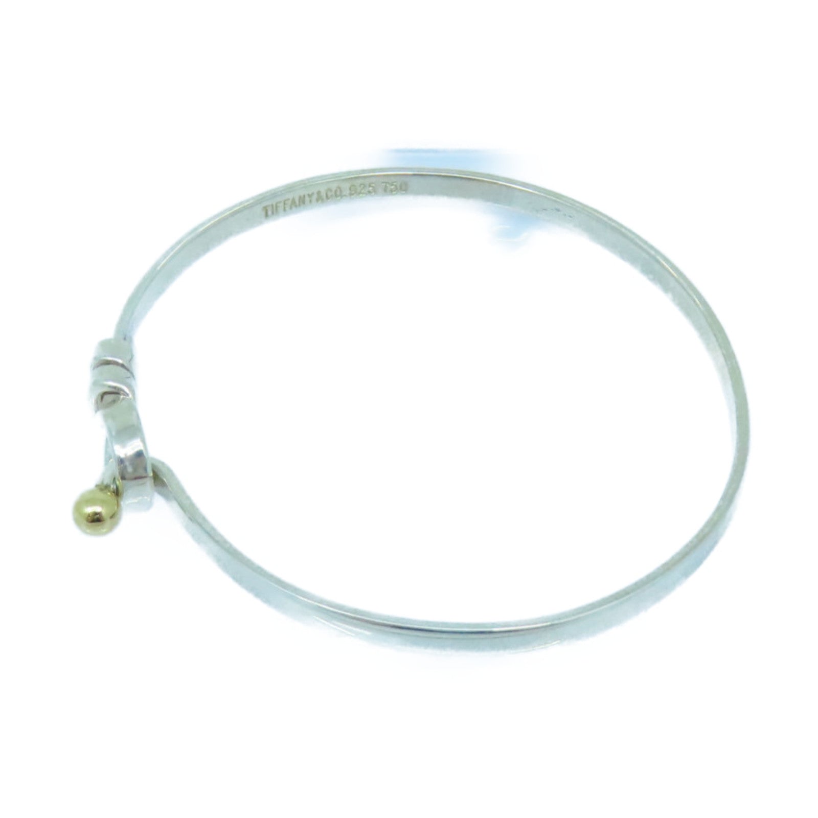 TIFFANY＆CO 925純銀/18K黃金Bangle手鐲銀色/金色