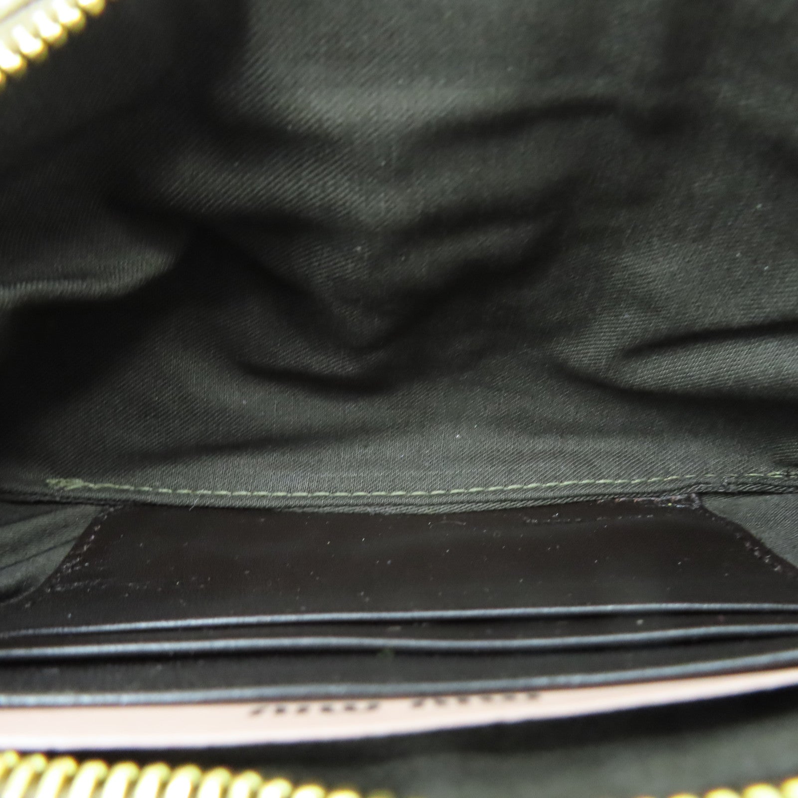 Miu Miu Cowhide Leather Pouch Gold Buckle Clutch Beige