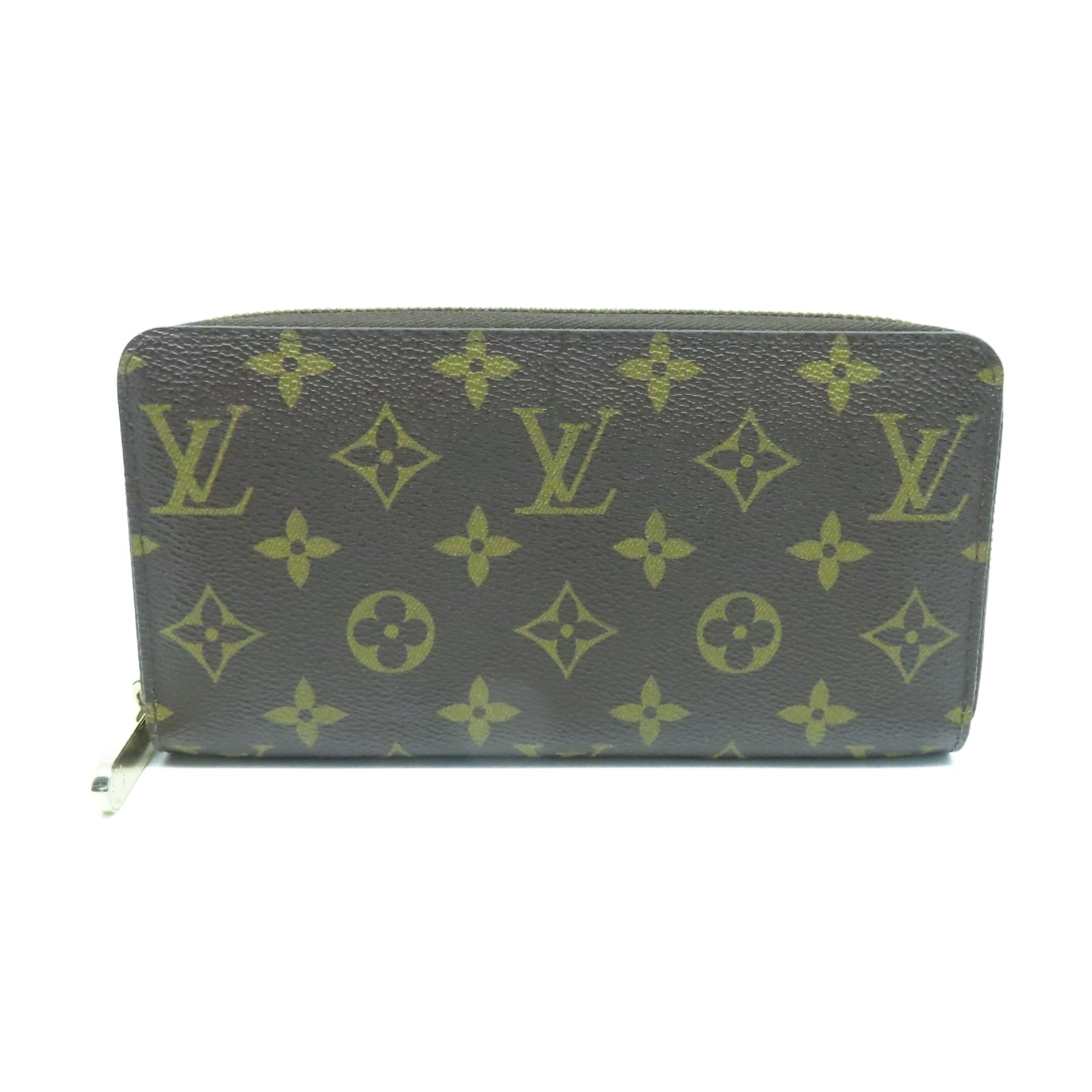 LOUIS VUITTON Monogram Zipper Long Wallet金扣長錢包棕色