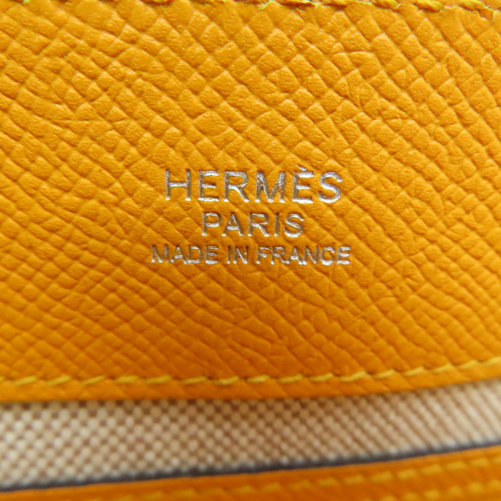 HERMES Epsom皮革/Evercolor皮革Maxi Box Cabas銀扣肩背袋Origan/Jaune D'or牛至色/金黃色