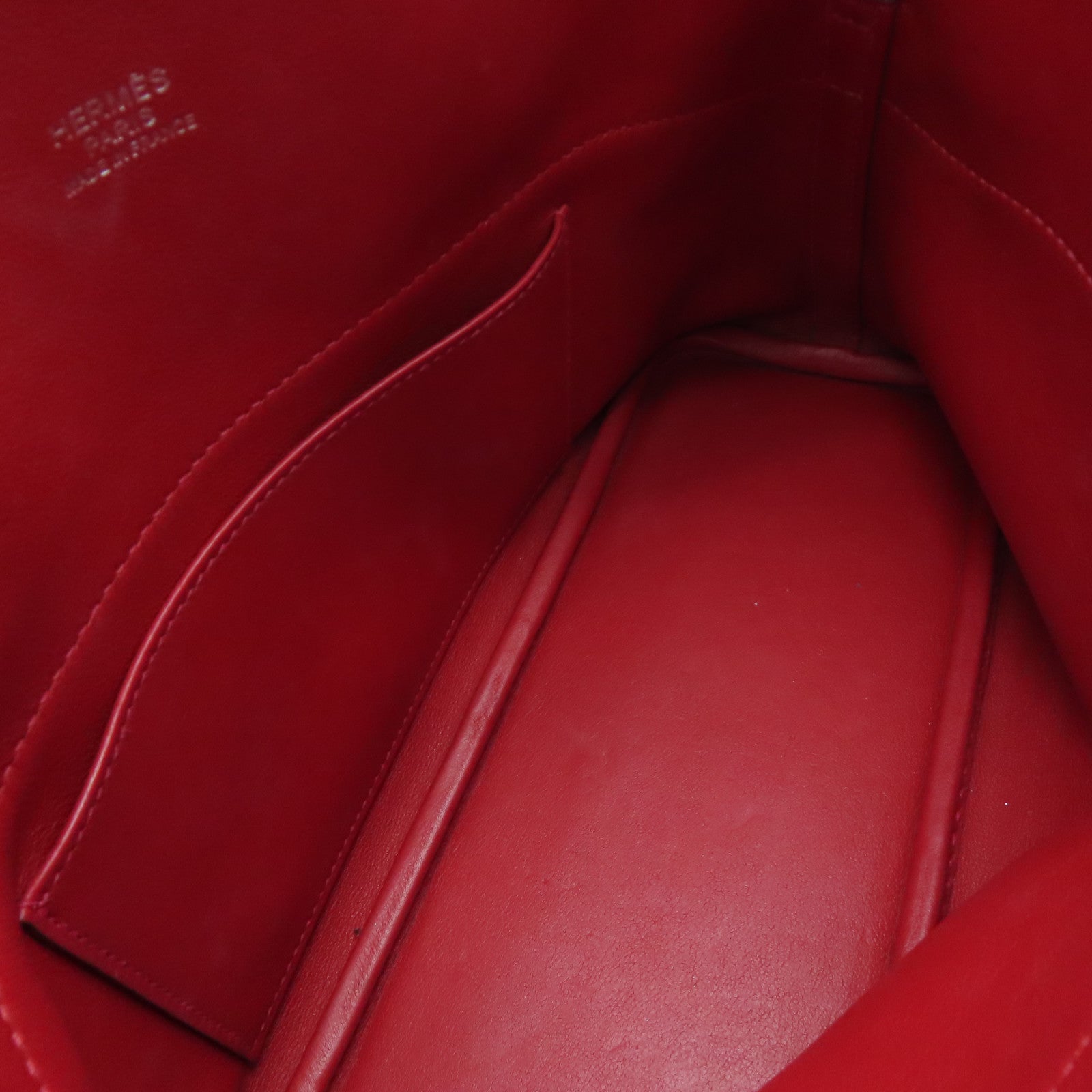 HERMES 【激減優惠】Swift皮革Bolide 27銀扣手挽肩背兩用袋紅色