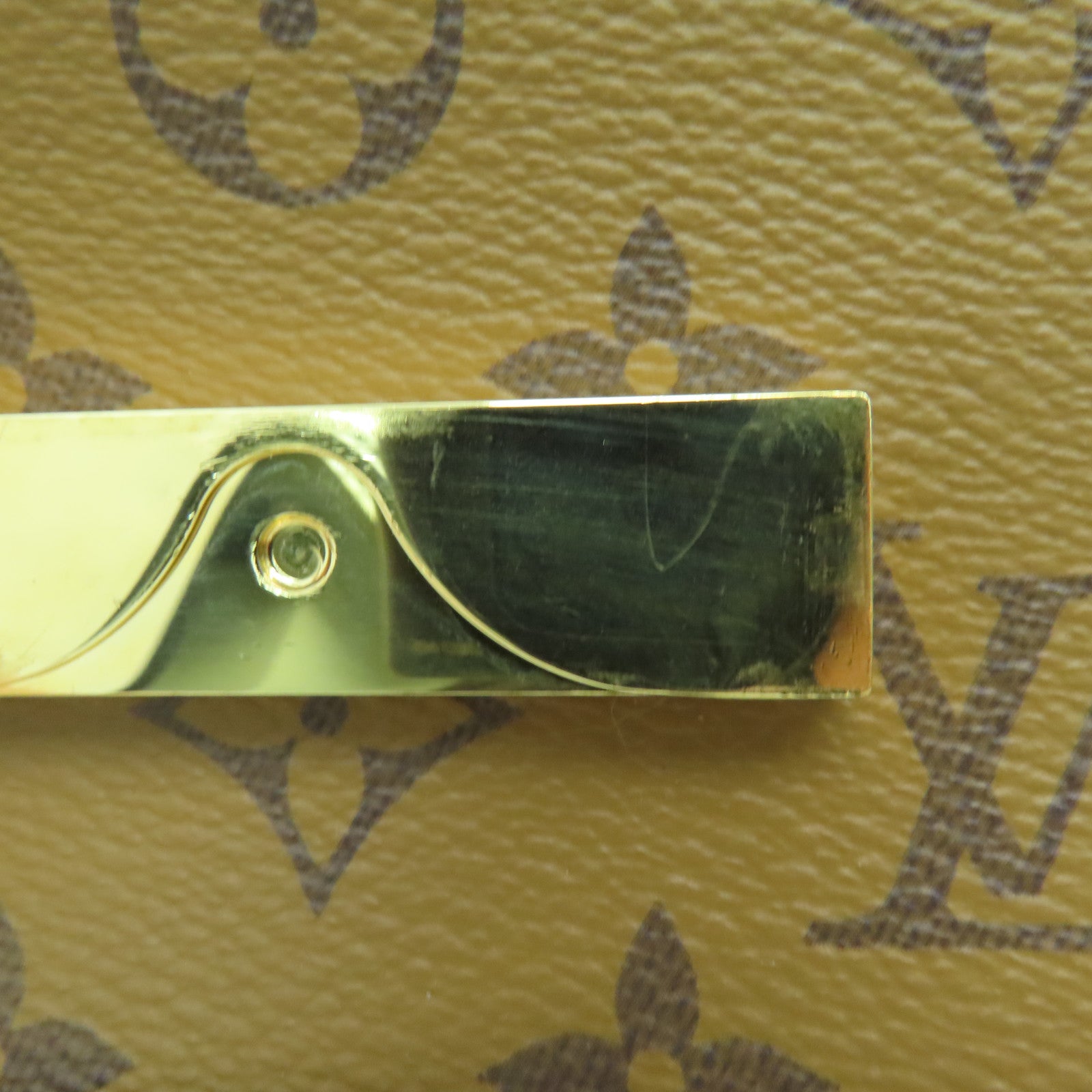 LOUIS VUITTON Monogram Dauphine金扣链带肩背袋啡色