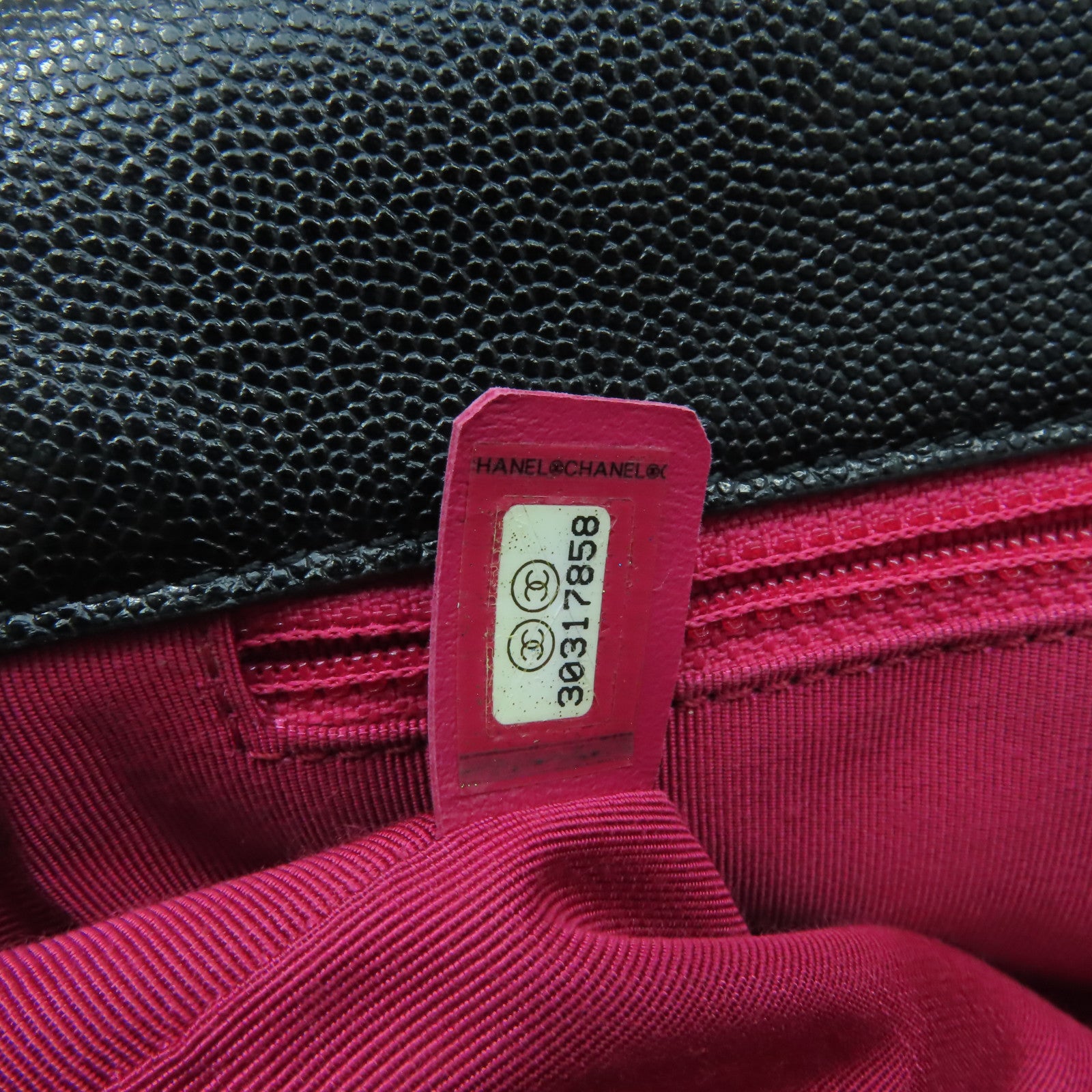 CHANEL 菱格Caviar皮革Flap Chain Shoulder Bag金扣手挽肩背兩用袋黑色