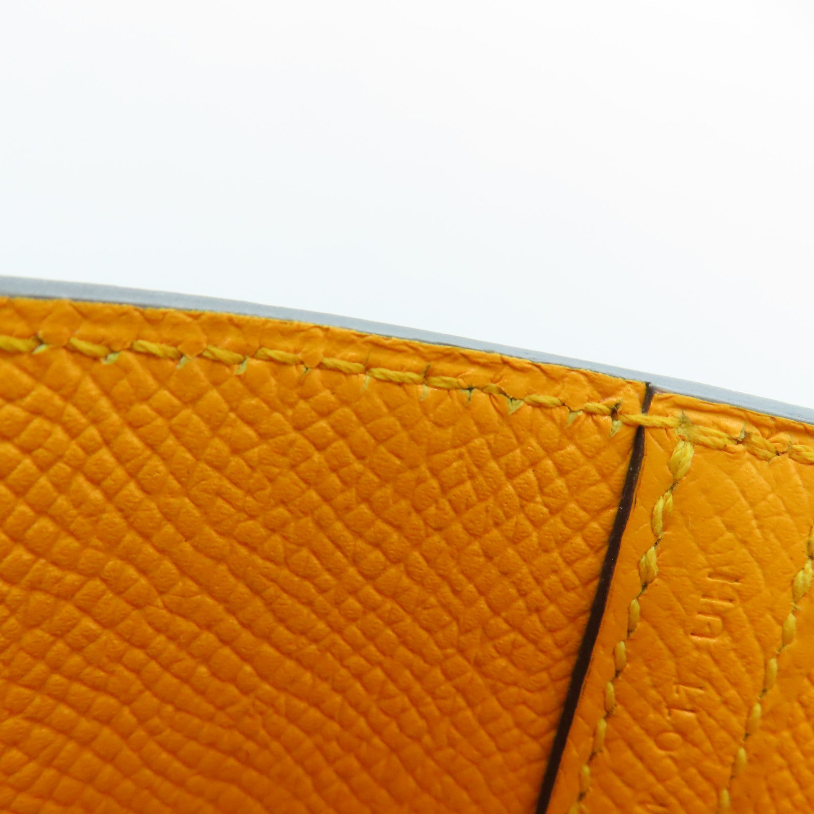 HERMES Epsom皮革/Evercolor皮革Maxi Box Cabas銀扣肩背袋Origan/Jaune D'or牛至色/金黃色