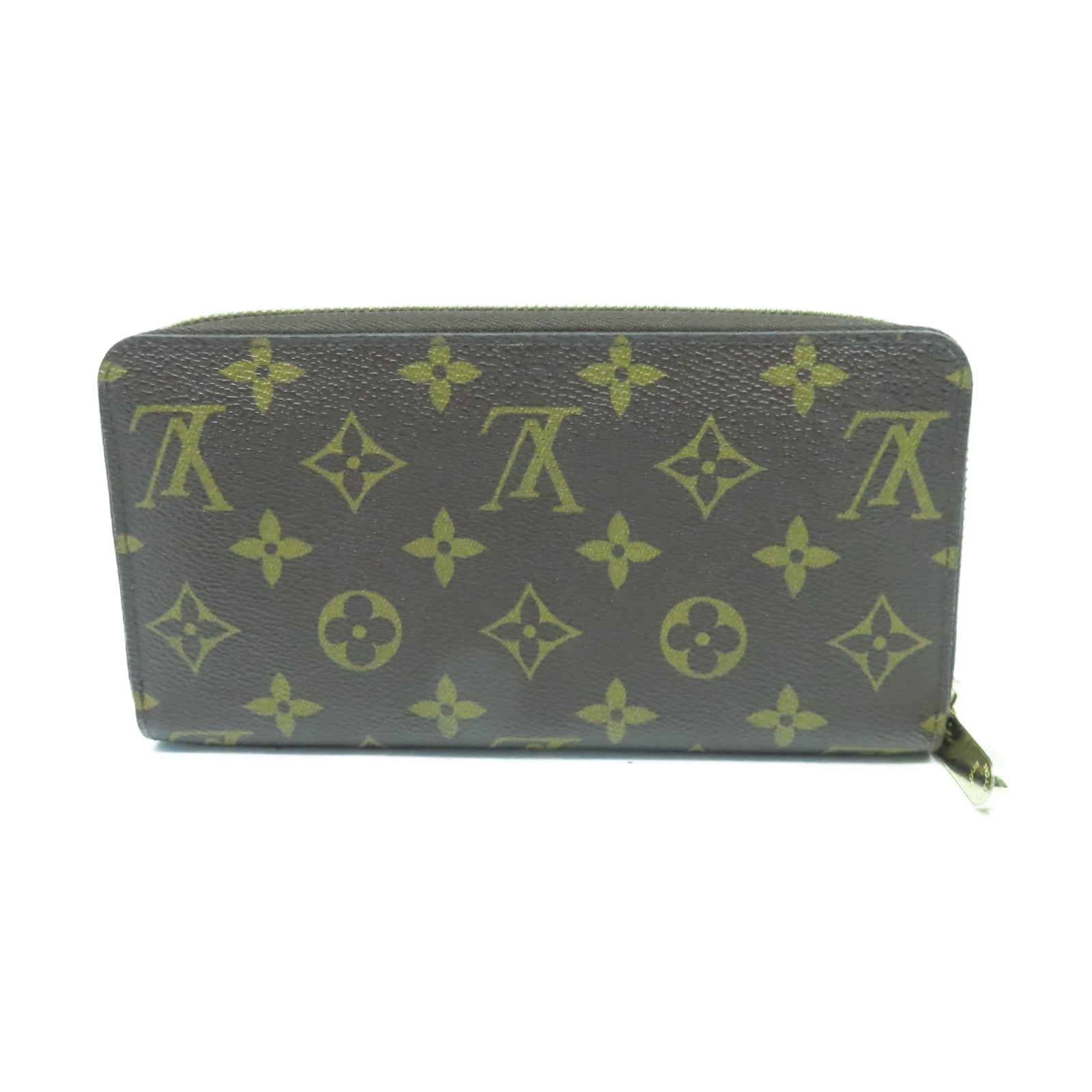 LOUIS VUITTON Monogram Zipper Long Wallet金扣長錢包棕色