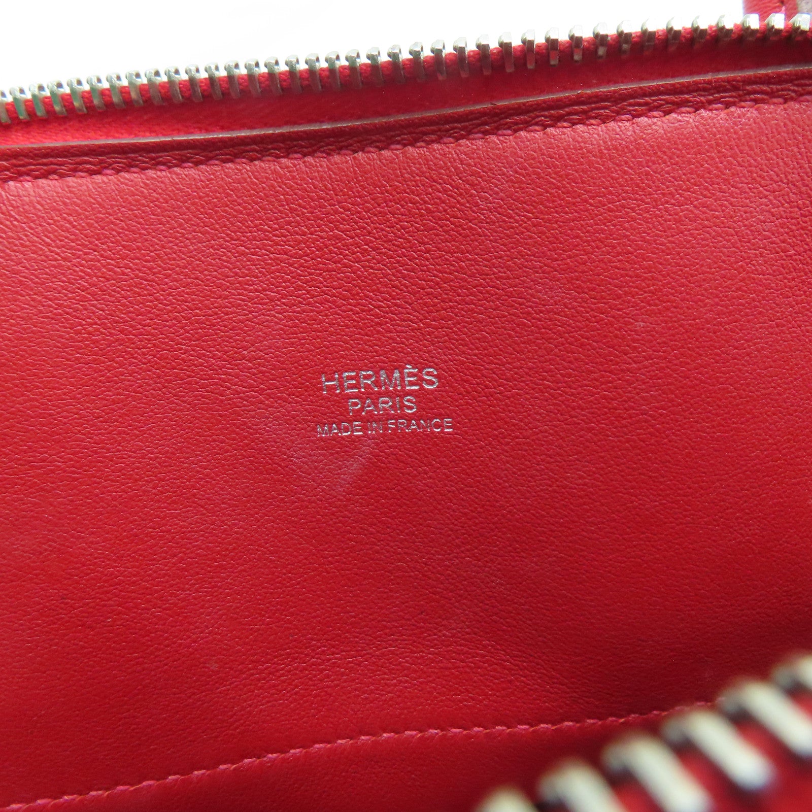 HERMES 【激減優惠】Swift皮革Bolide 27銀扣手挽肩背兩用袋紅色