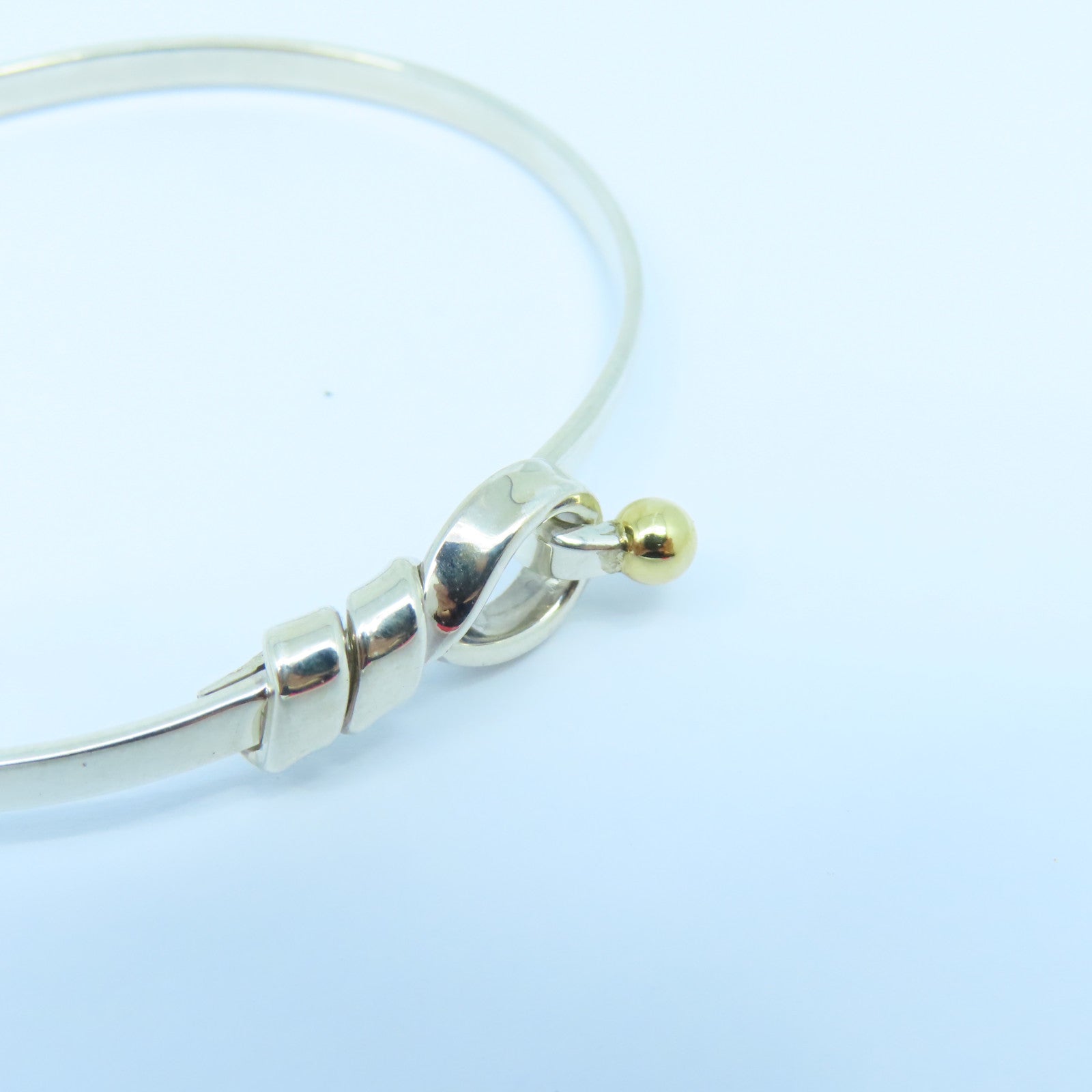 TIFFANY＆CO 925純銀/18K黃金Bangle手鐲銀色/金色