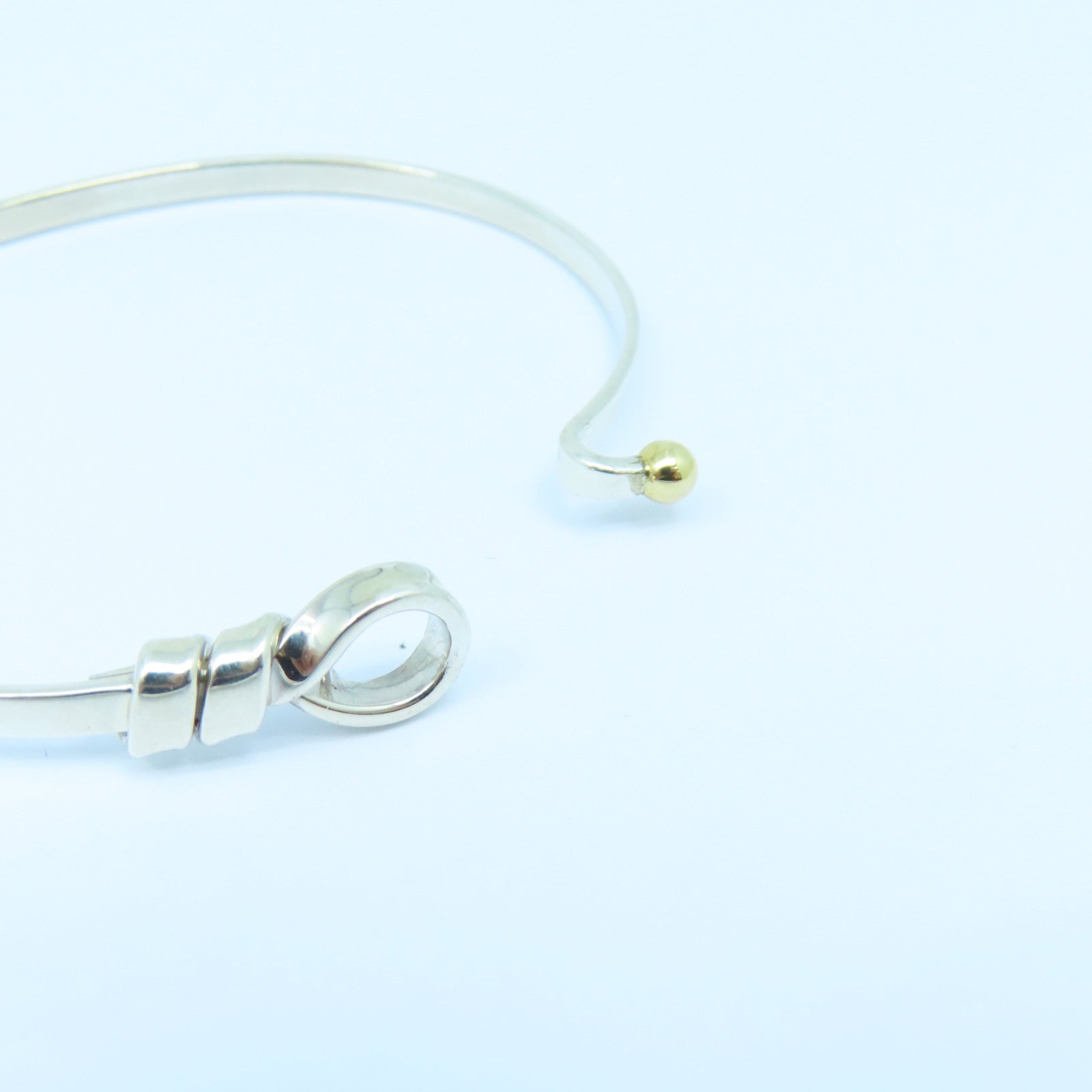 TIFFANY＆CO 925純銀/18K黃金Bangle手鐲銀色/金色