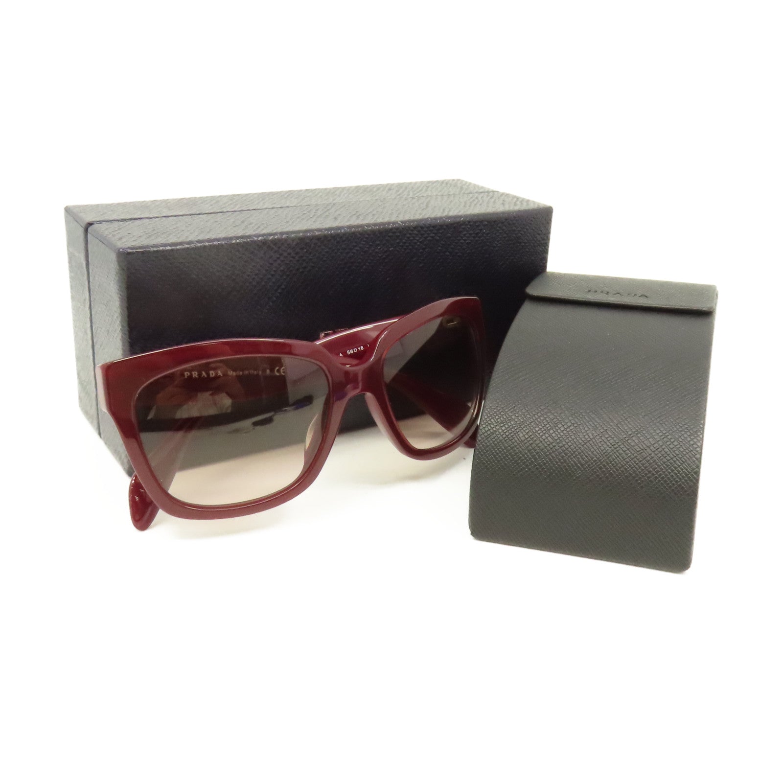 PRADA PVC Sunglasses太陽眼鏡啡色/酒紅色