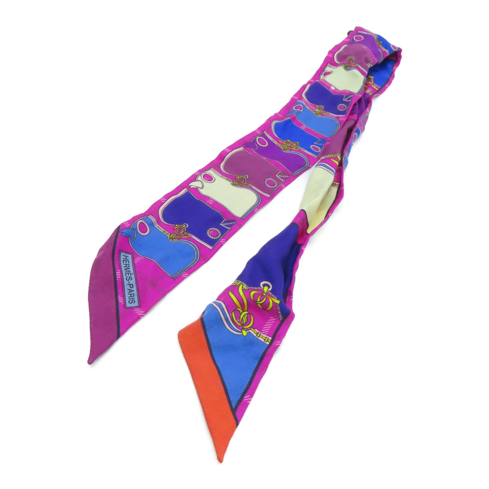 HERMES silk Twilly Scarf scarf color
