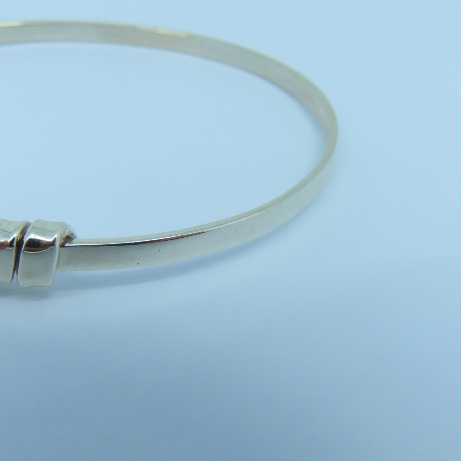 TIFFANY＆CO 925純銀/18K黃金Bangle手鐲銀色/金色