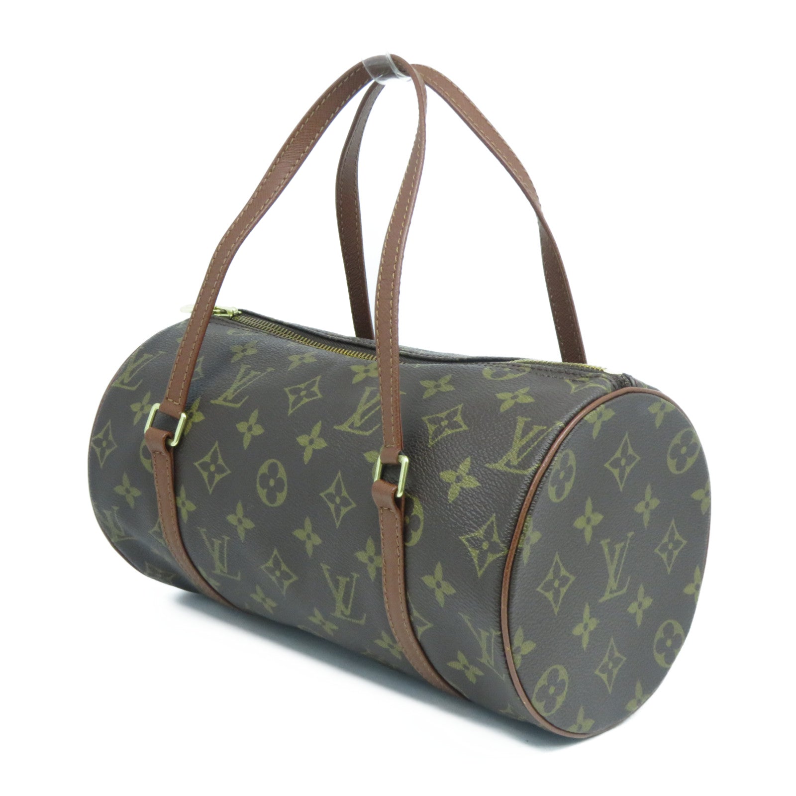 LOUIS VUITTON Monogram Papillon(old model)金扣手挽袋啡色