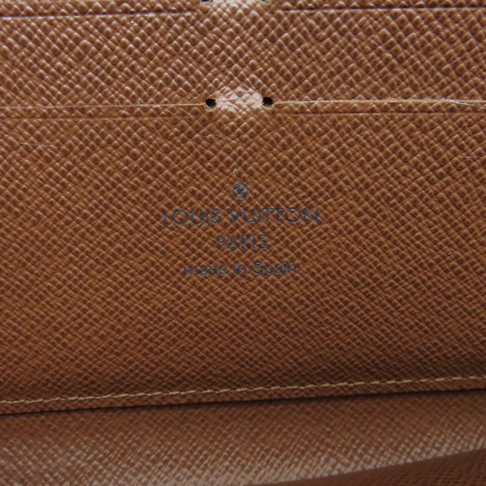 LOUIS VUITTON Monogram Zipper Long Wallet金扣長錢包棕色