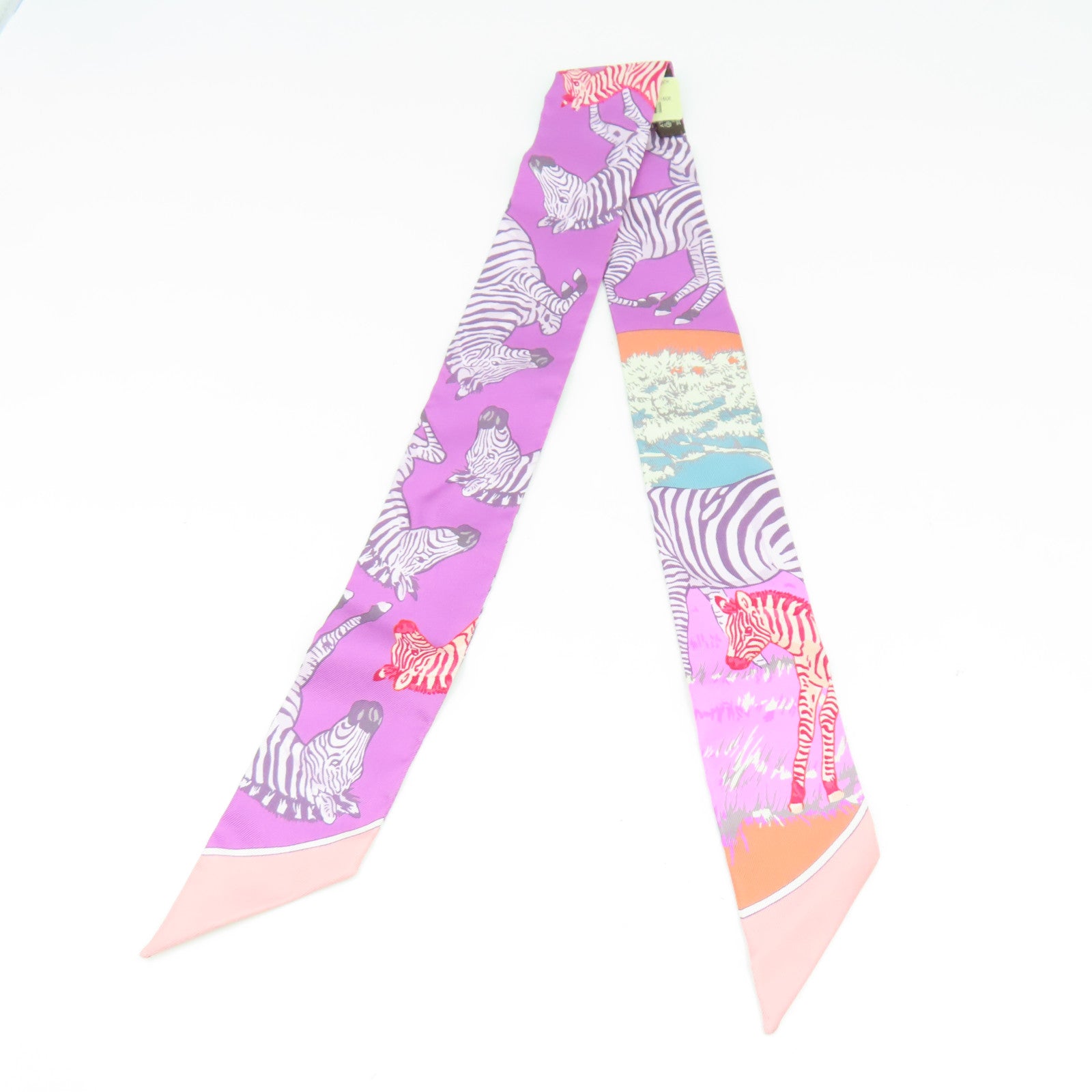 HERMES 【激減優惠】絲質Twilly Scarf絲巾紫色
