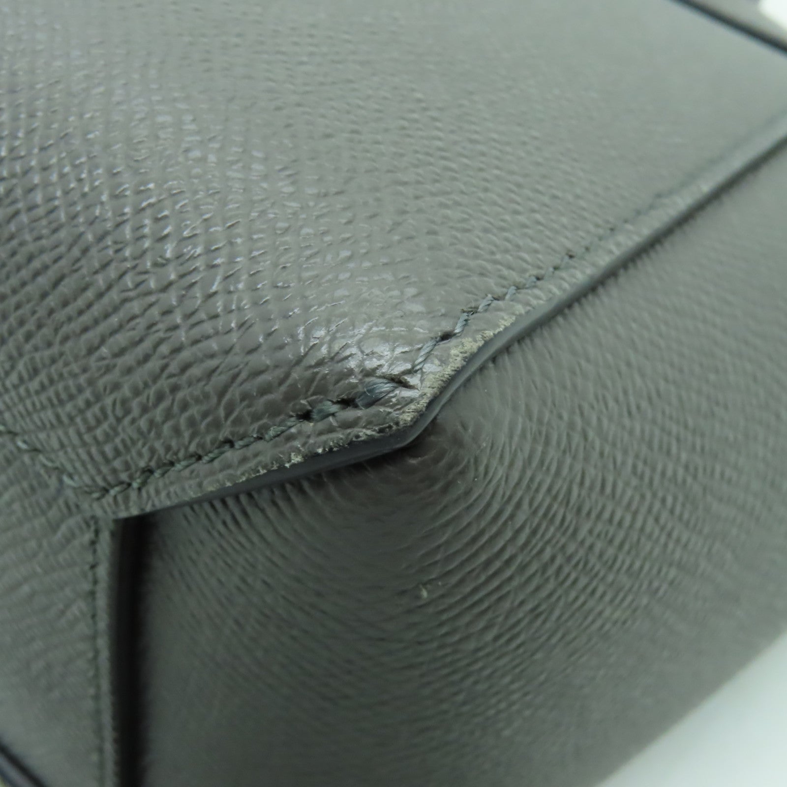 CELINE 牛皮皮革Pico Belt Bag金扣手挽肩背兩用袋灰色