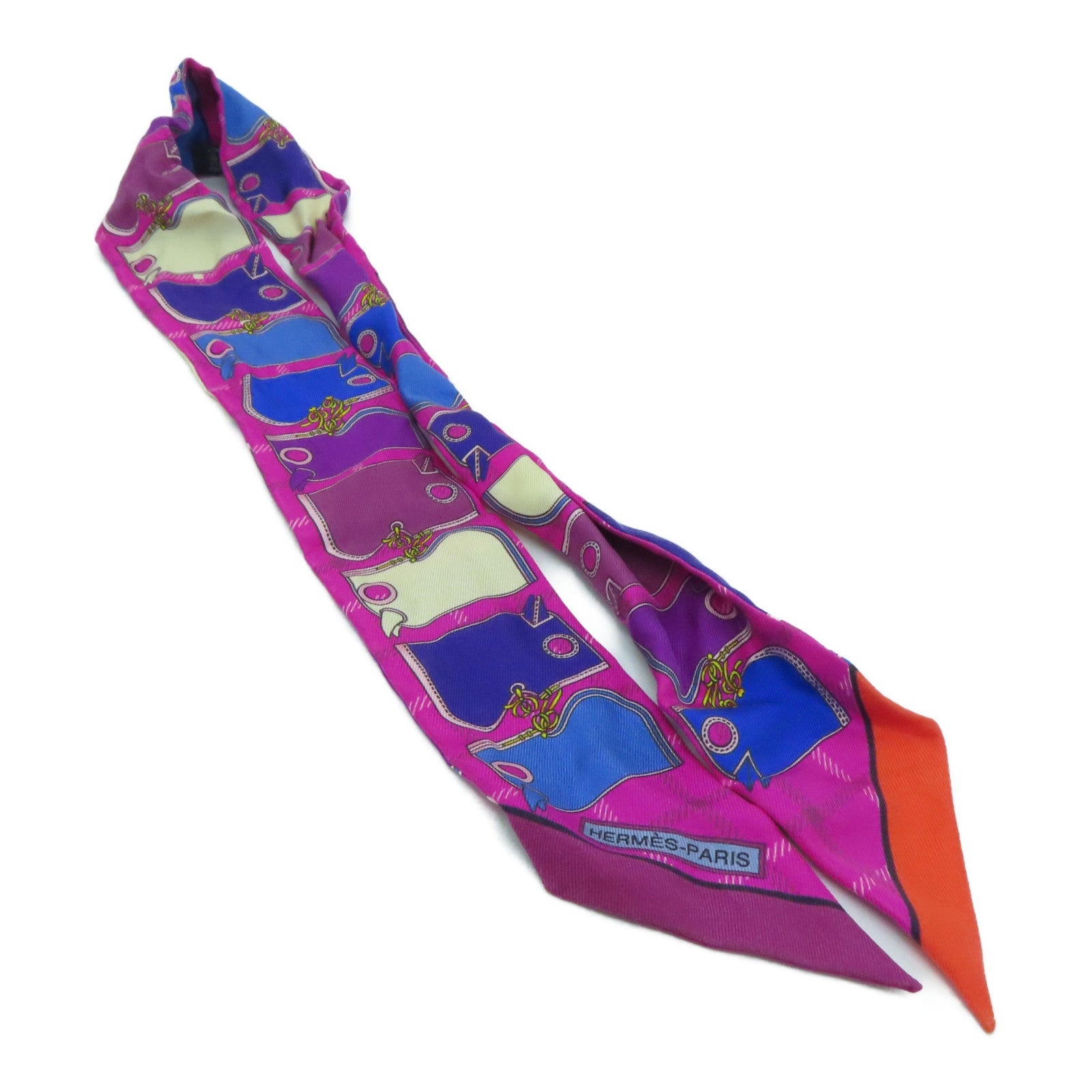 HERMES silk Twilly Scarf scarf color