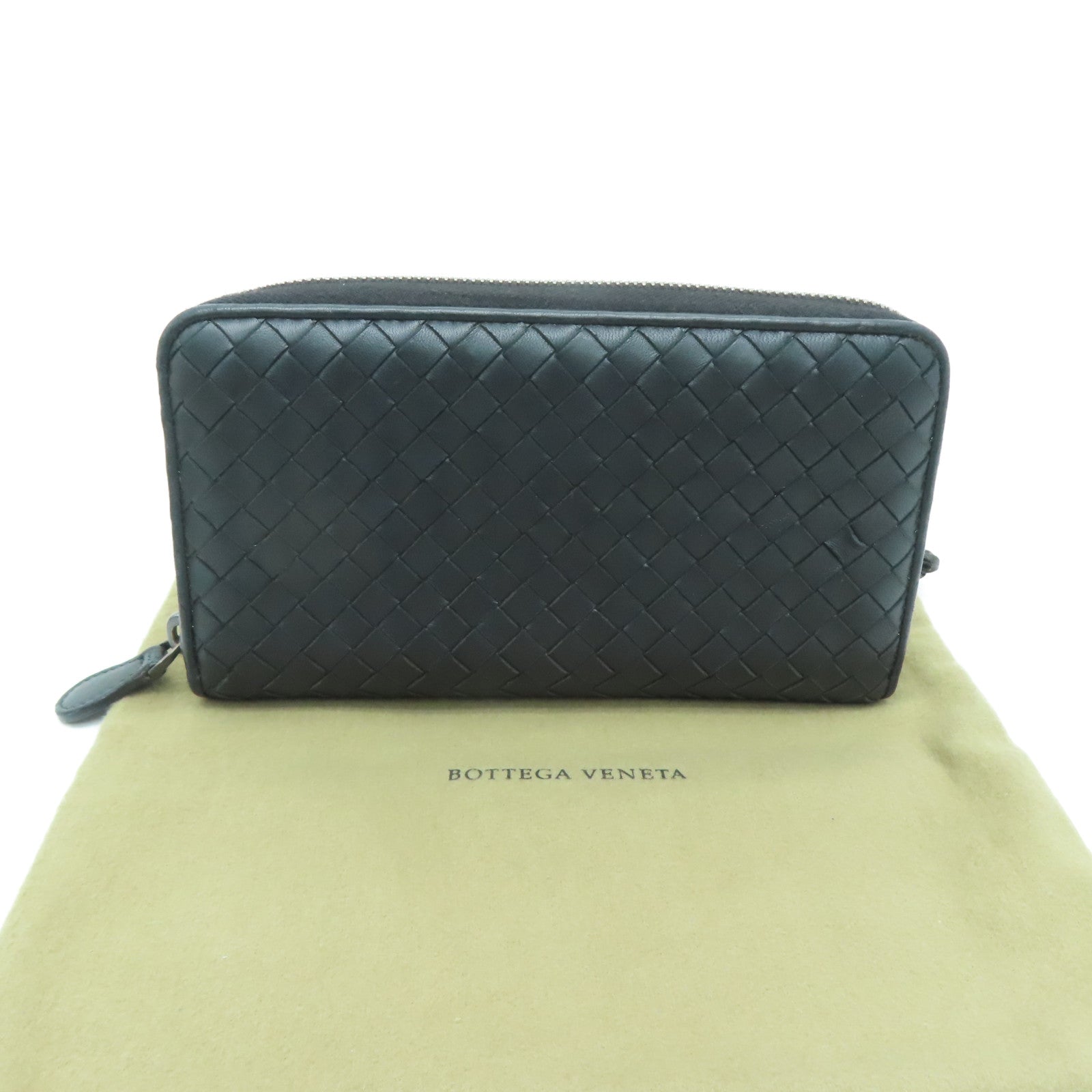 BOTTEGA VENETA 【激減優惠】牛皮皮革Long Wallet長錢包黑色