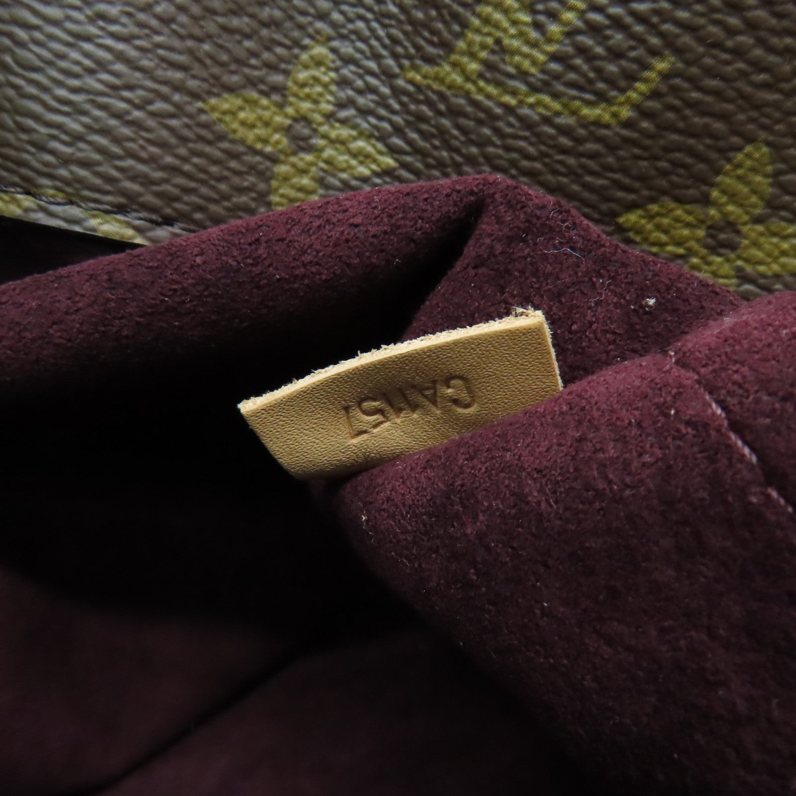 LOUIS VUITTON Monogram Montaigne MM gold buckle handle shoulder bag brown