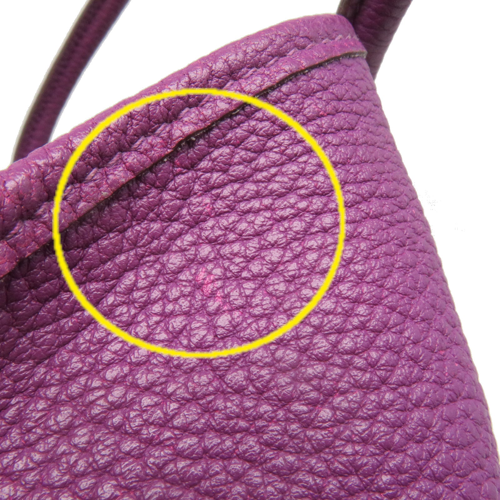HERMES Negonda皮革GardenParty PM Tote Bag银扣手挽袋N5紫色