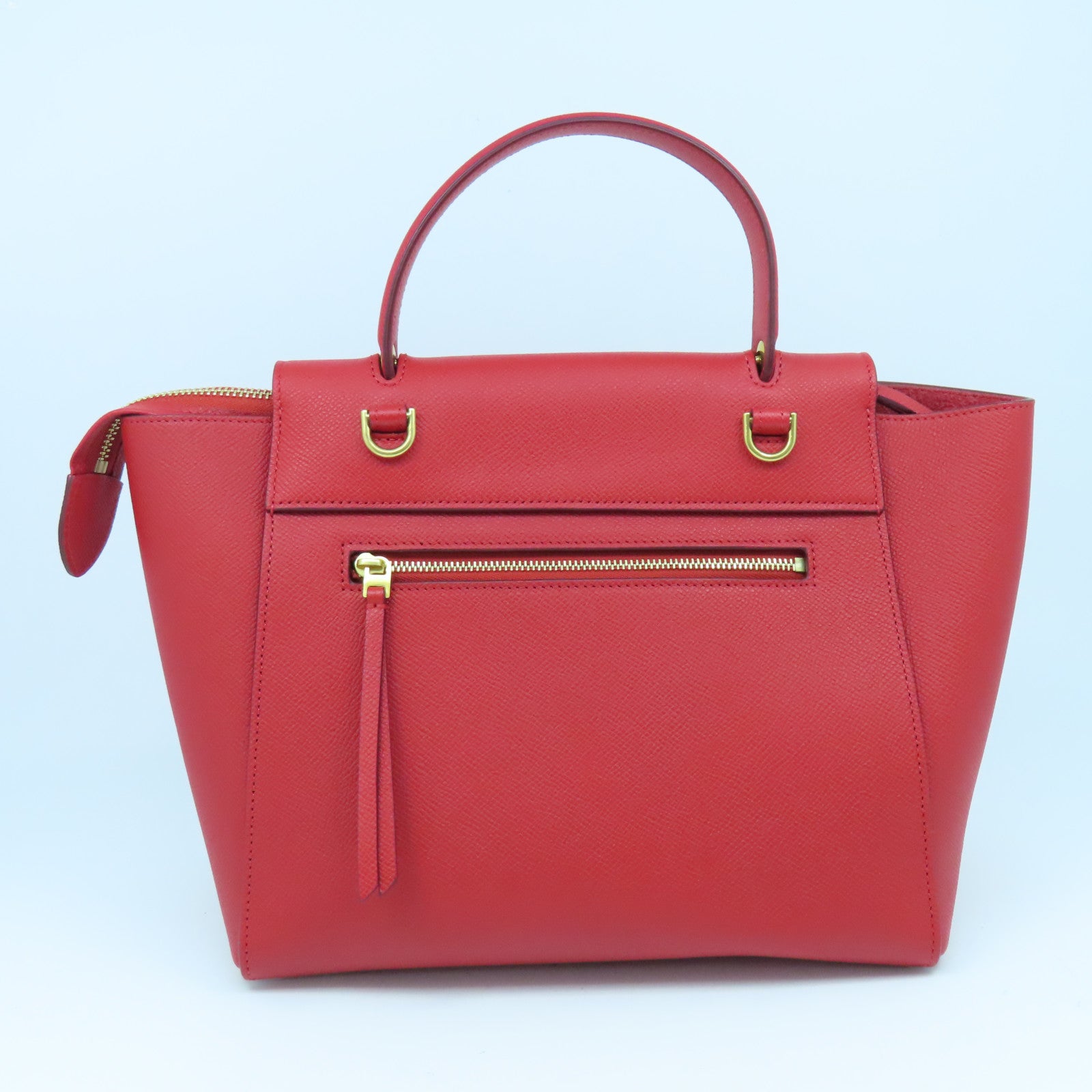 CELINE 牛皮皮革2way Shoulder Bag金扣手挽肩背兩用袋紅色