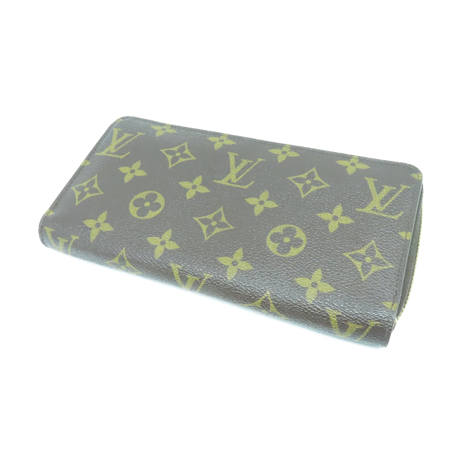 LOUIS VUITTON Monogram Zipper Long Wallet金扣長錢包棕色