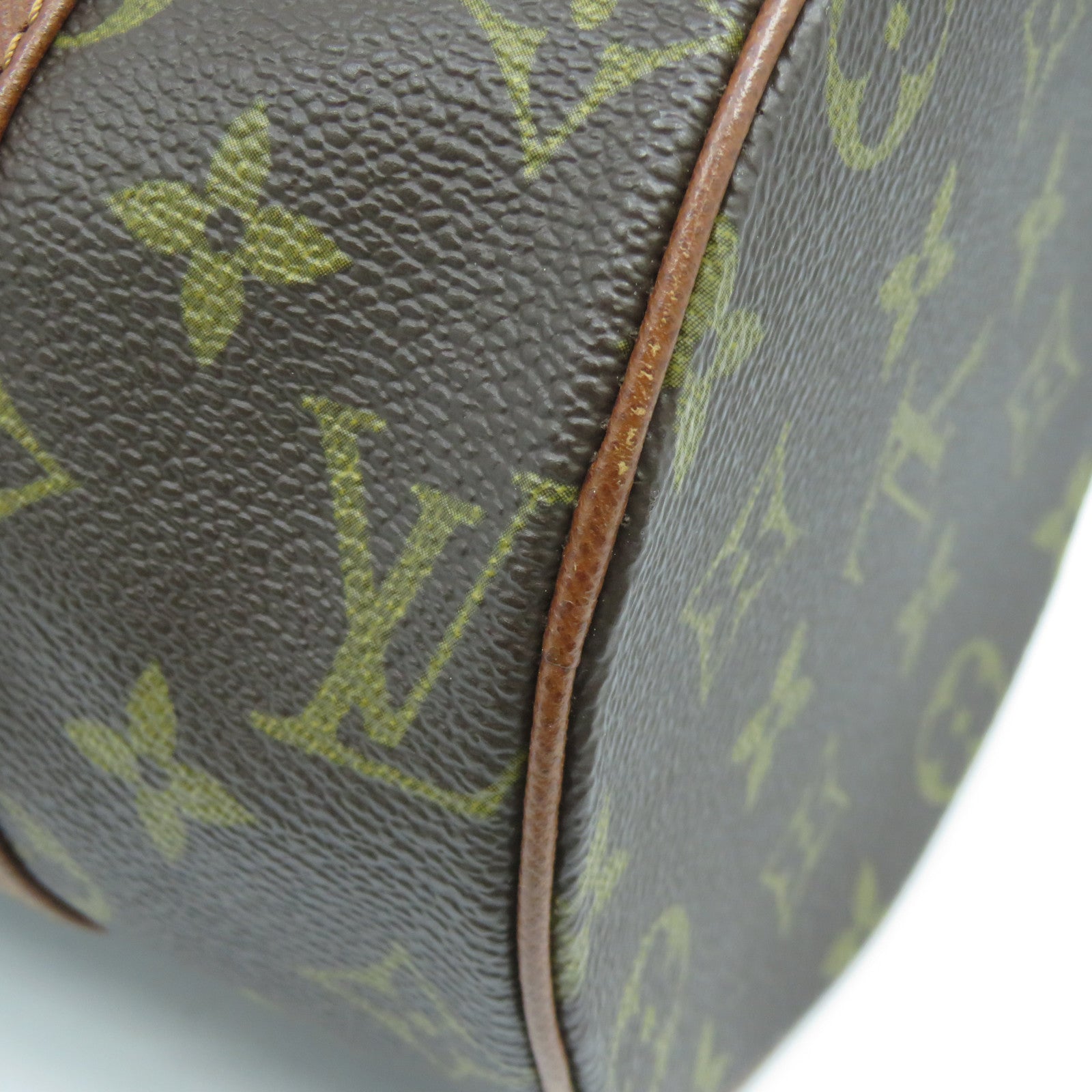 LOUIS VUITTON Monogram Papillon(old model)金扣手挽袋啡色
