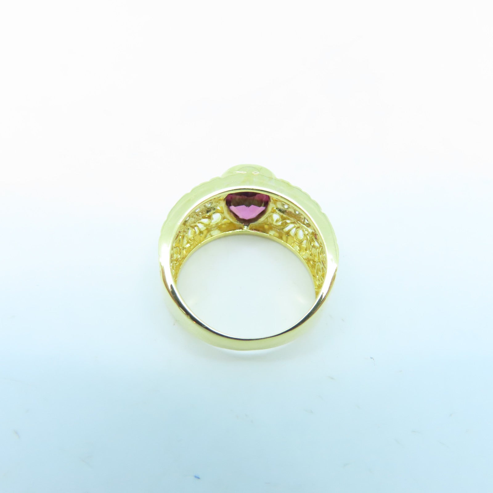 JEWELRY 18K Gold Color Stone 5.4g Ring US#5.5