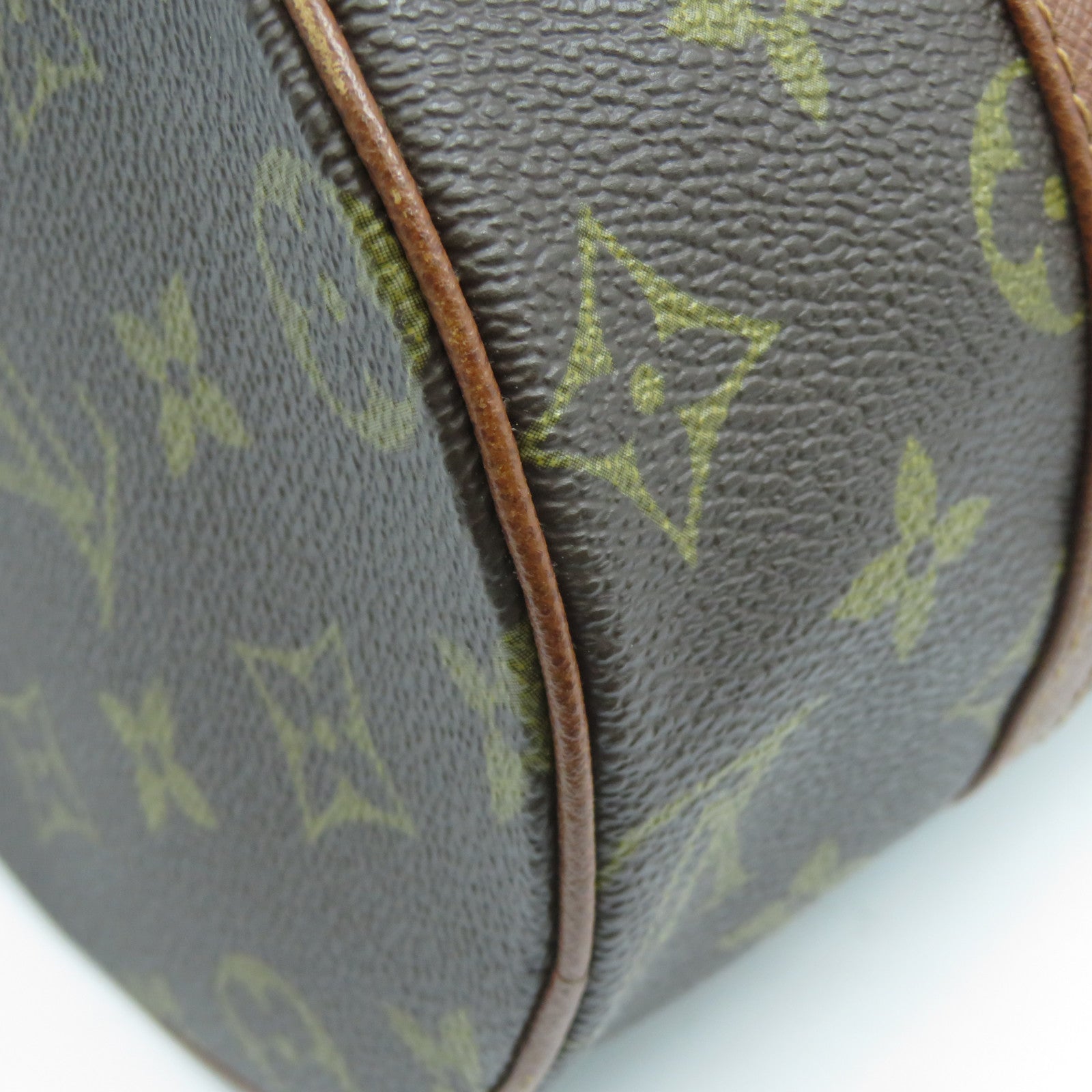 LOUIS VUITTON Monogram Papillon(old model)金扣手挽袋啡色