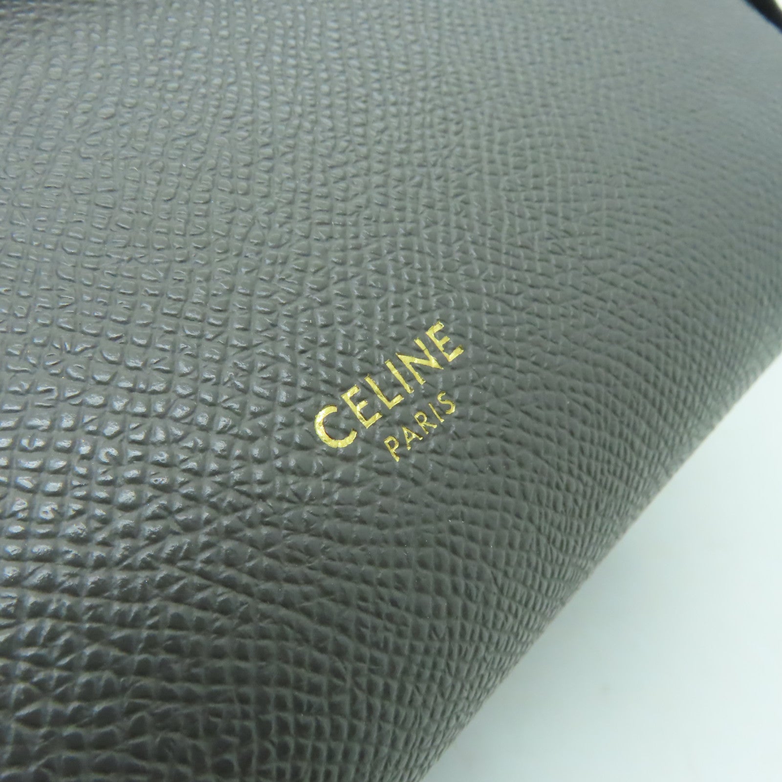 CELINE 牛皮皮革Pico Belt Bag金扣手挽肩背兩用袋灰色