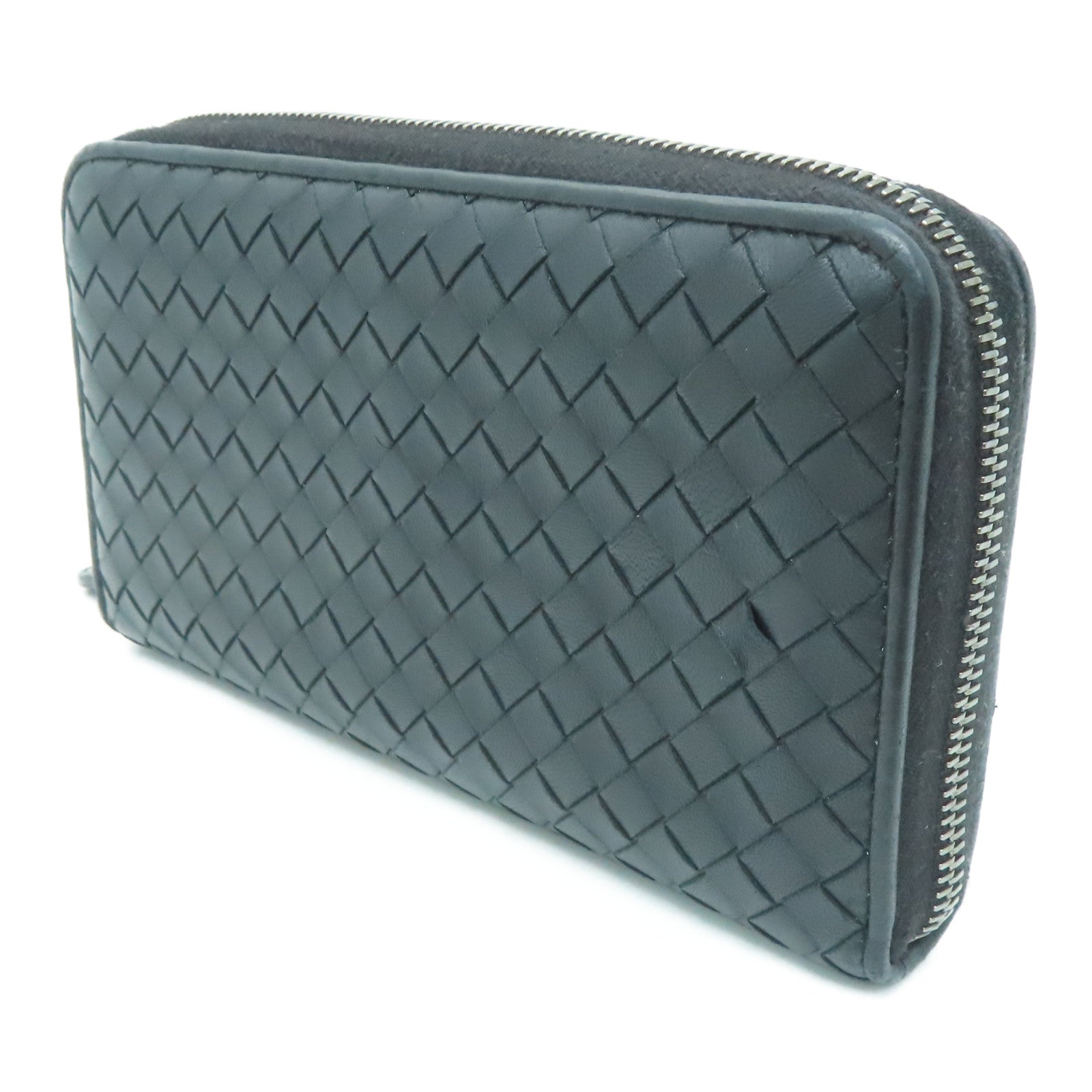 BOTTEGA VENETA 【激減優惠】牛皮皮革Long Wallet長錢包黑色