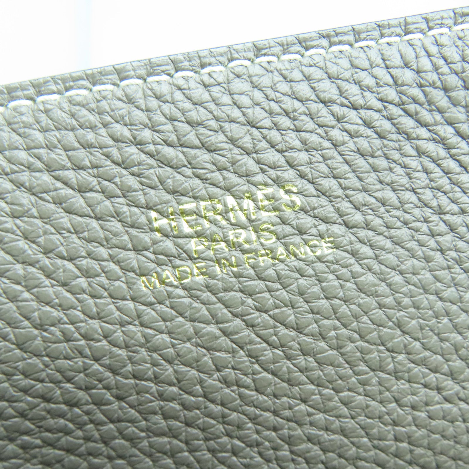 HERMES 牛皮皮革Double Sens手挽袋深藍色/灰色