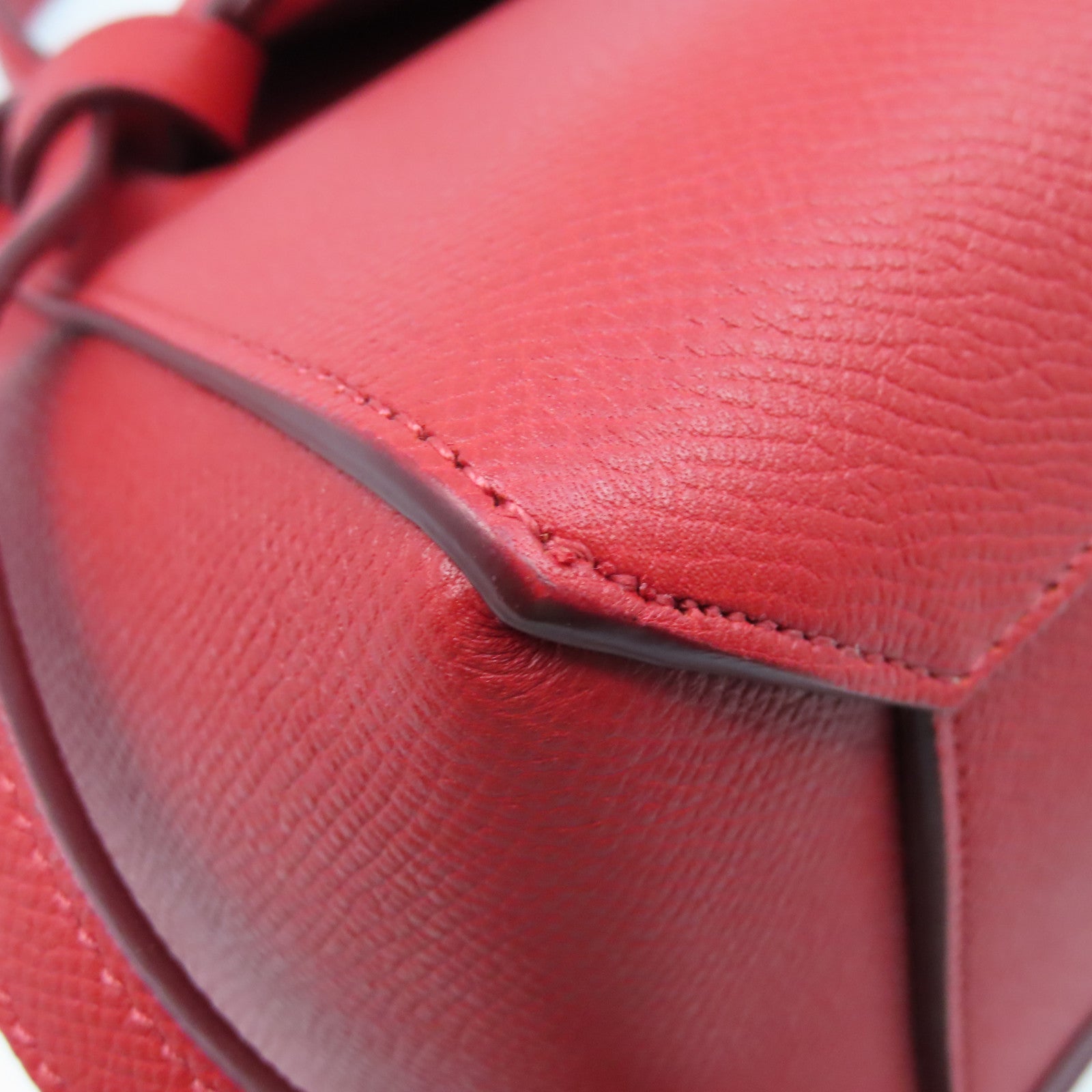 CELINE 牛皮皮革2way Shoulder Bag金扣手挽肩背兩用袋紅色