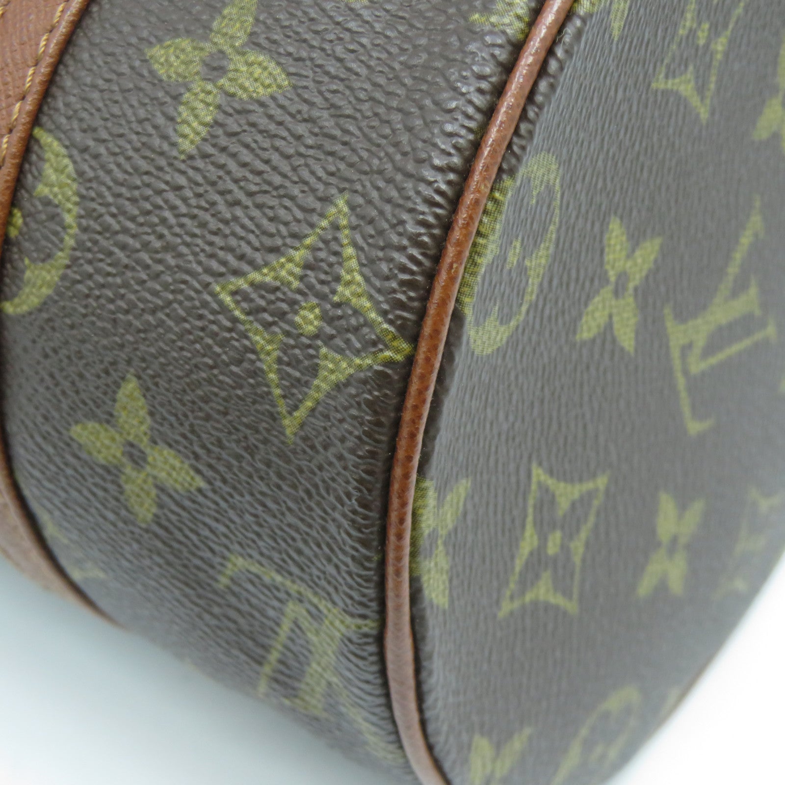 LOUIS VUITTON Monogram Papillon(old model)金扣手挽袋啡色