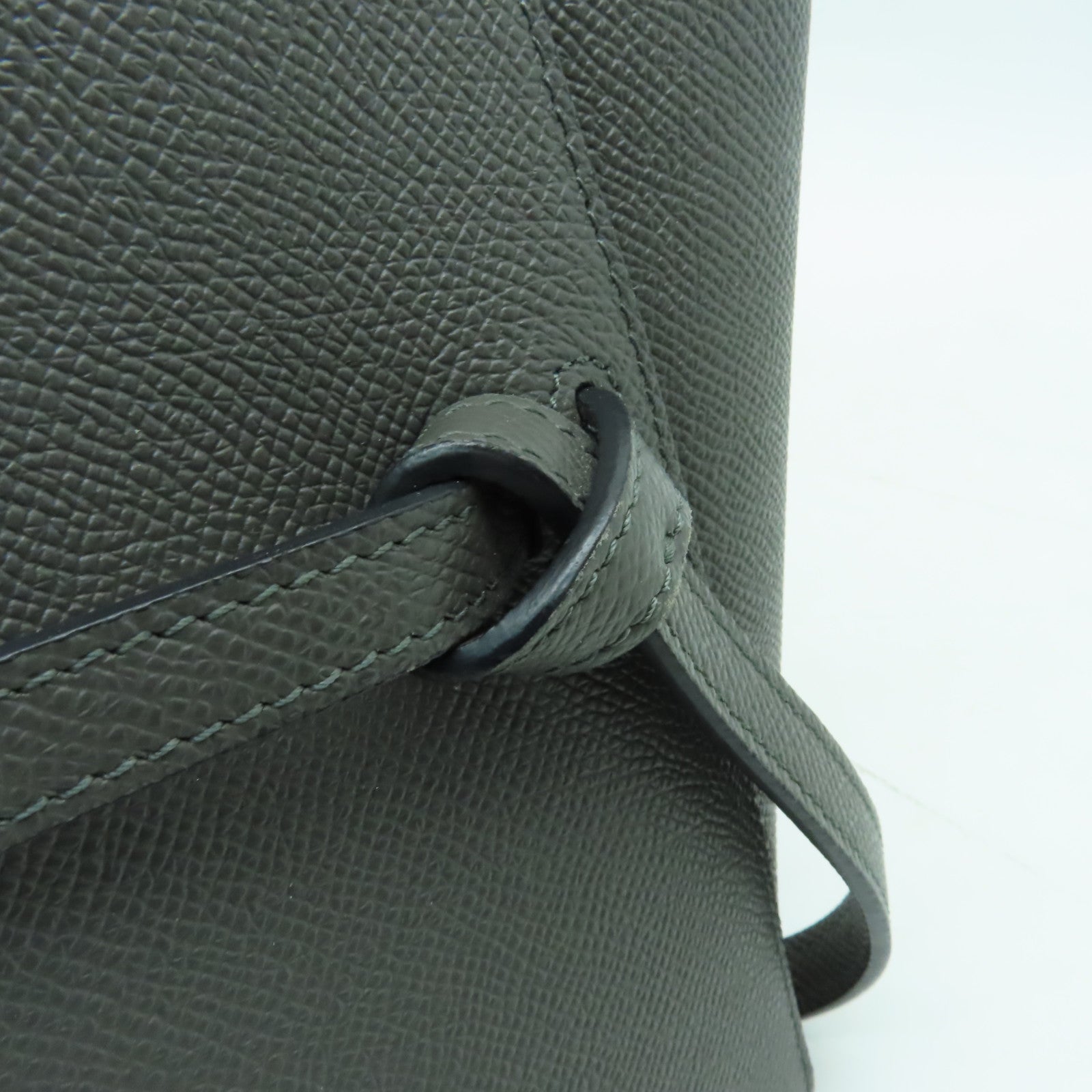CELINE 牛皮皮革Pico Belt Bag金扣手挽肩背兩用袋灰色