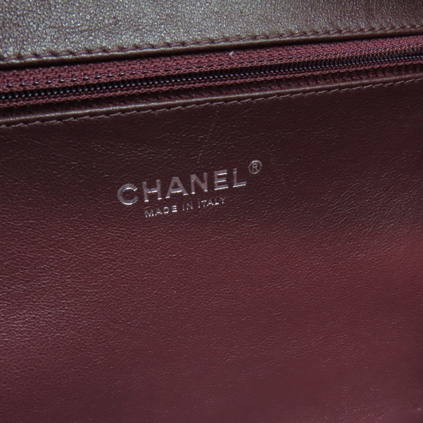 CHANEL 菱格Caviar皮革Chain Shoulder銀扣手挽肩背兩用袋銀色