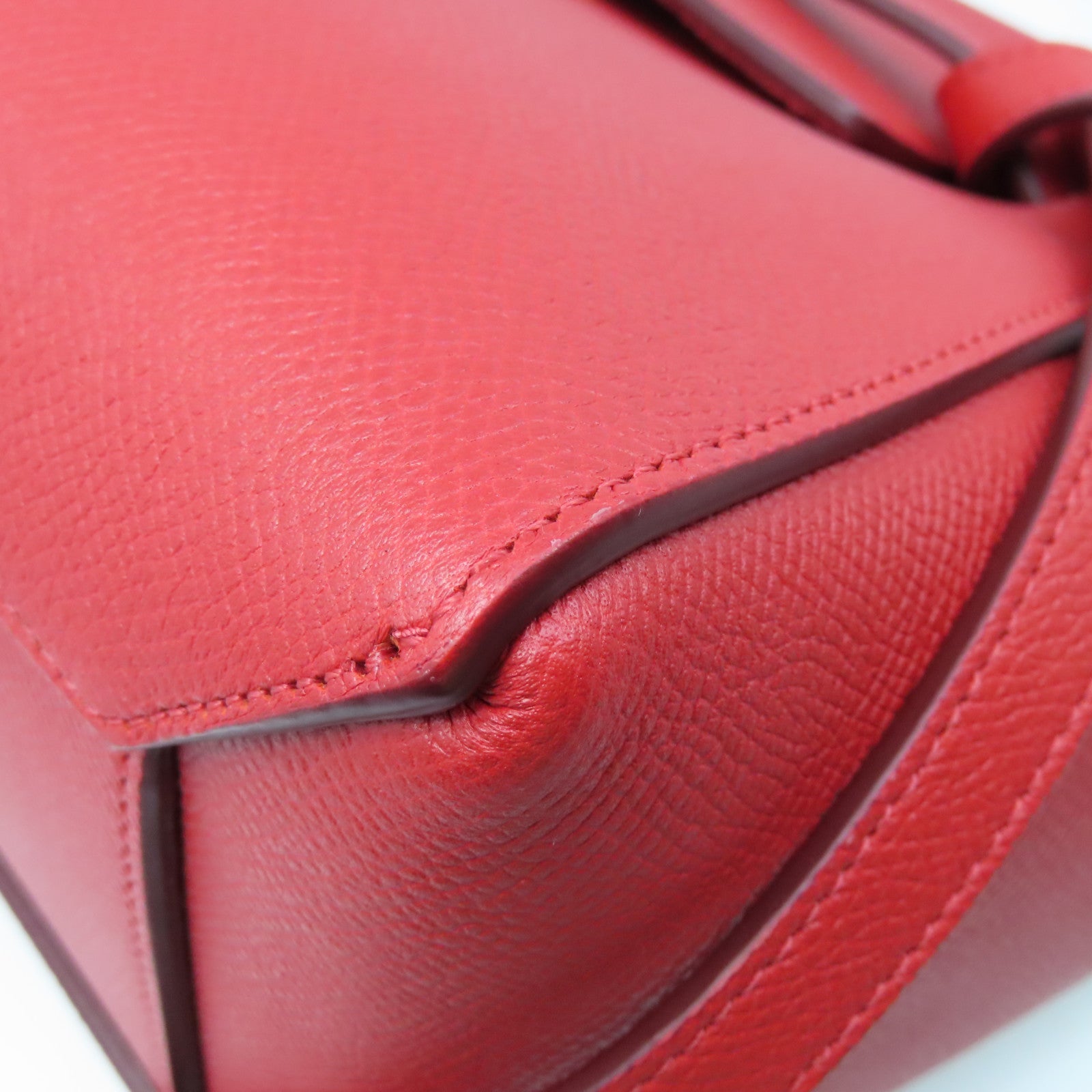 CELINE 牛皮皮革2way Shoulder Bag金扣手挽肩背兩用袋紅色