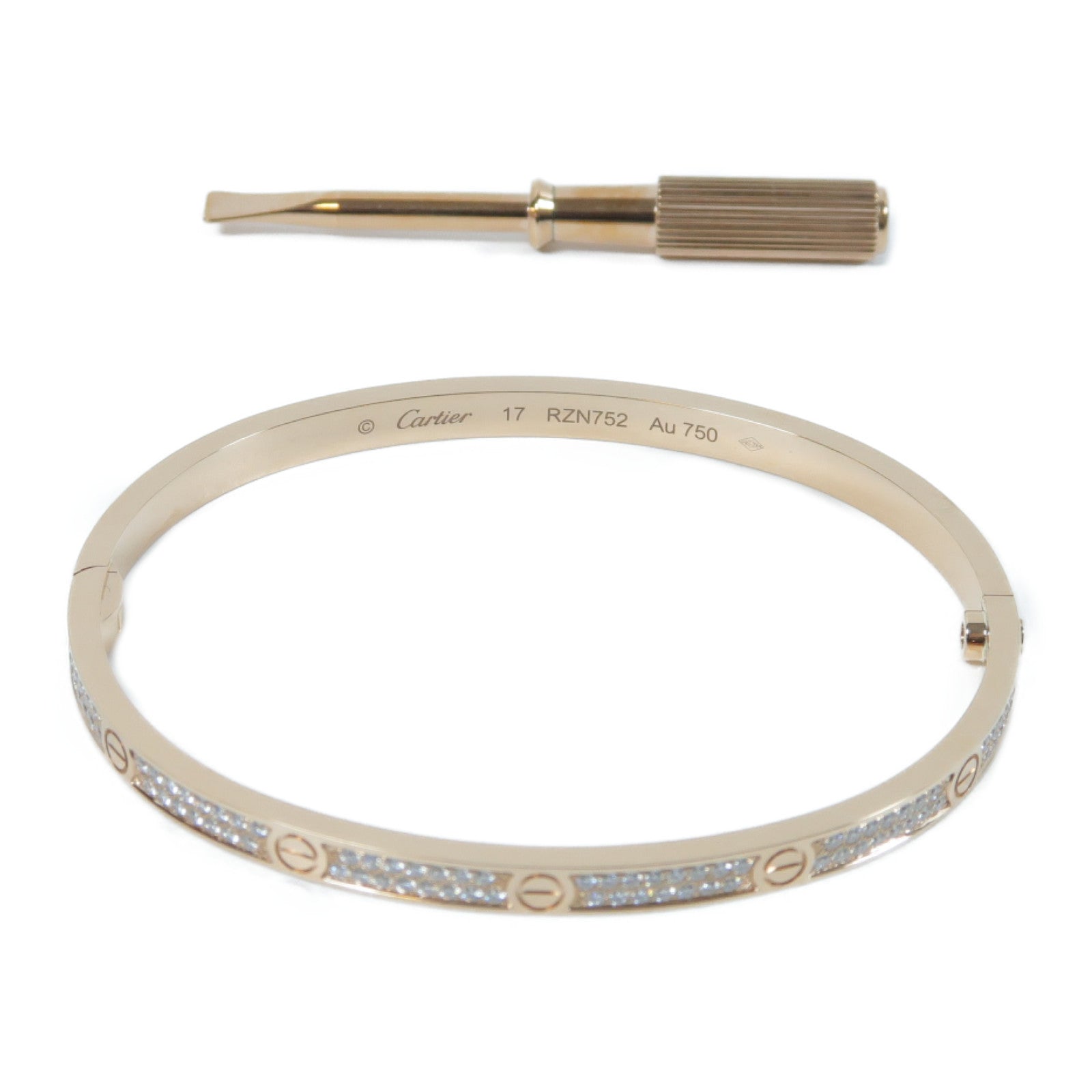 CARTIER 18K玫瑰金Diamond Love Bracelet 0.95ct鑽石手鐲Cartier#17