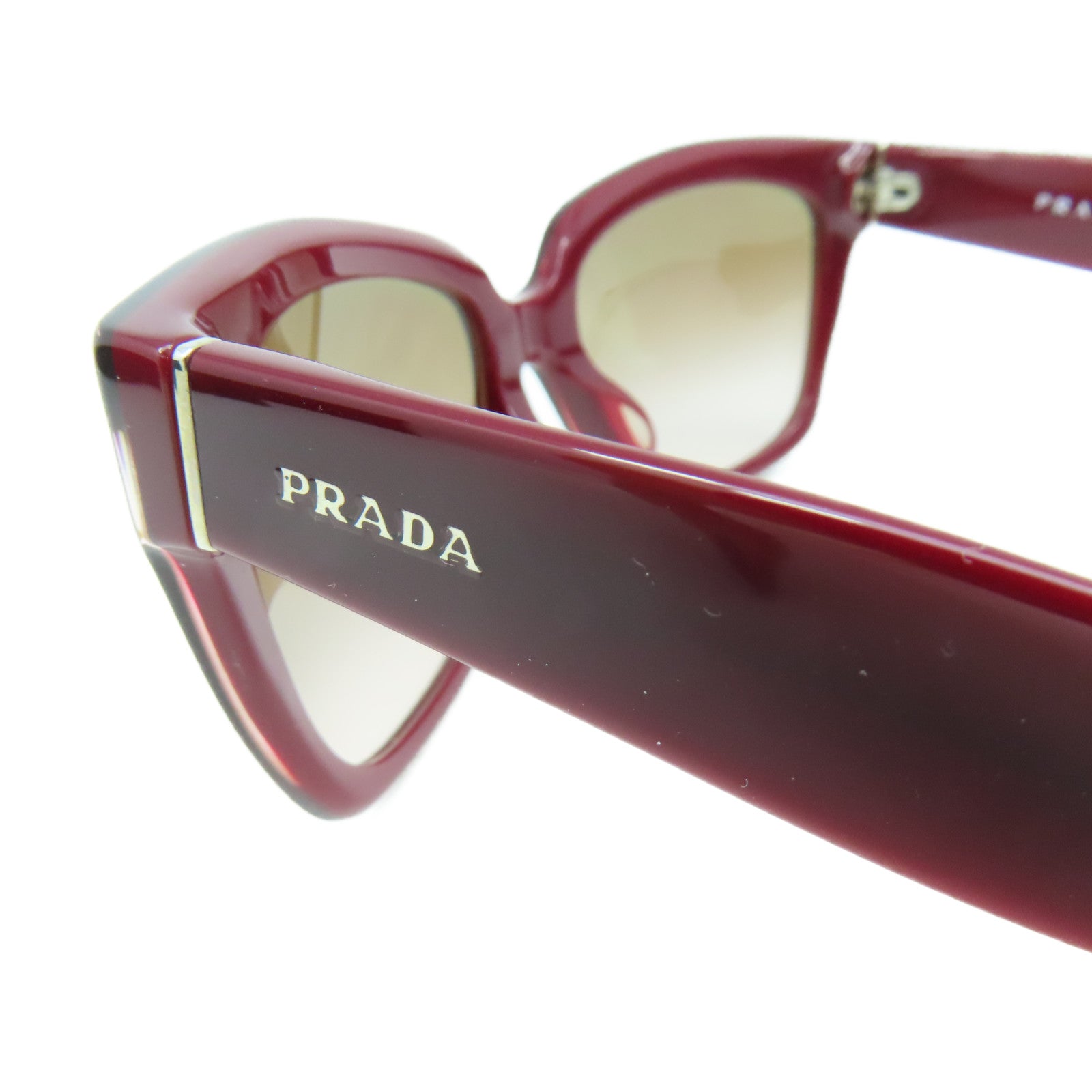 PRADA PVC Sunglasses太陽眼鏡啡色/酒紅色